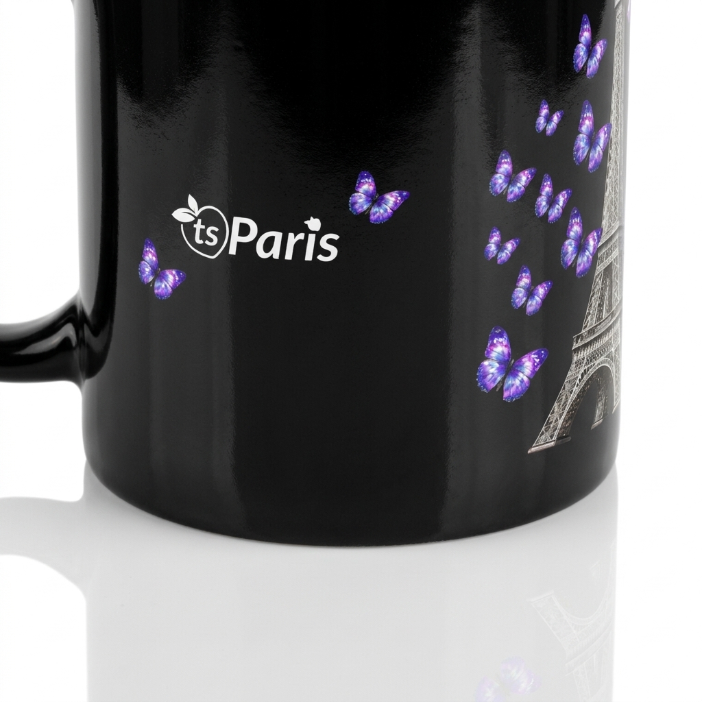 tsgabrielle® • Paris - Der Eiffelturm • Glänzende Tasse • Schwarz • Keramik • 2 Größen - Black - View 8