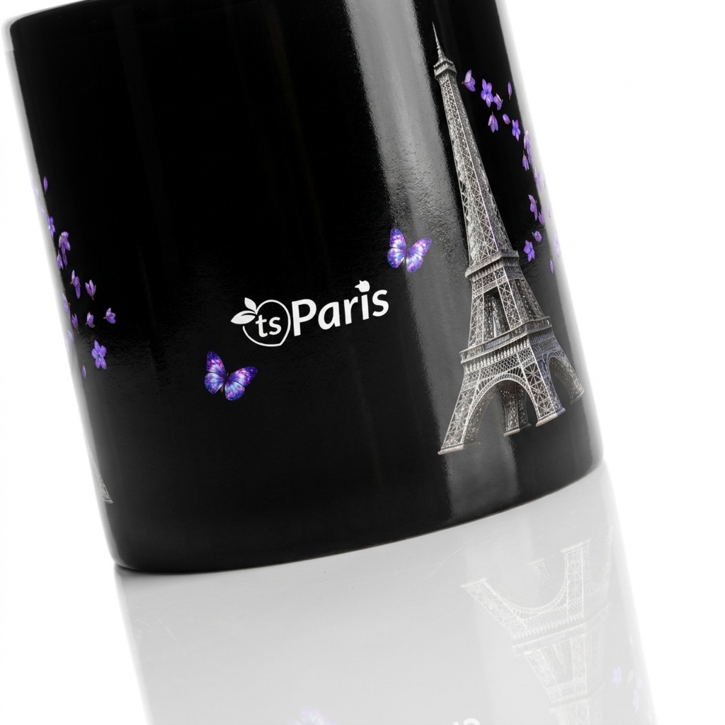 tsgabrielle® • Paris - Der Eiffelturm • Glänzende Tasse • Schwarz • Keramik • 2 Größen - Black - View 7