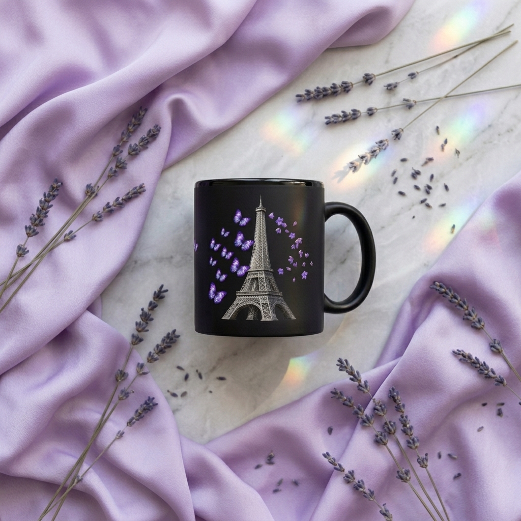 tsgabrielle® • Paris - Der Eiffelturm • Glänzende Tasse • Schwarz • Keramik • 2 Größen - Black - View 25