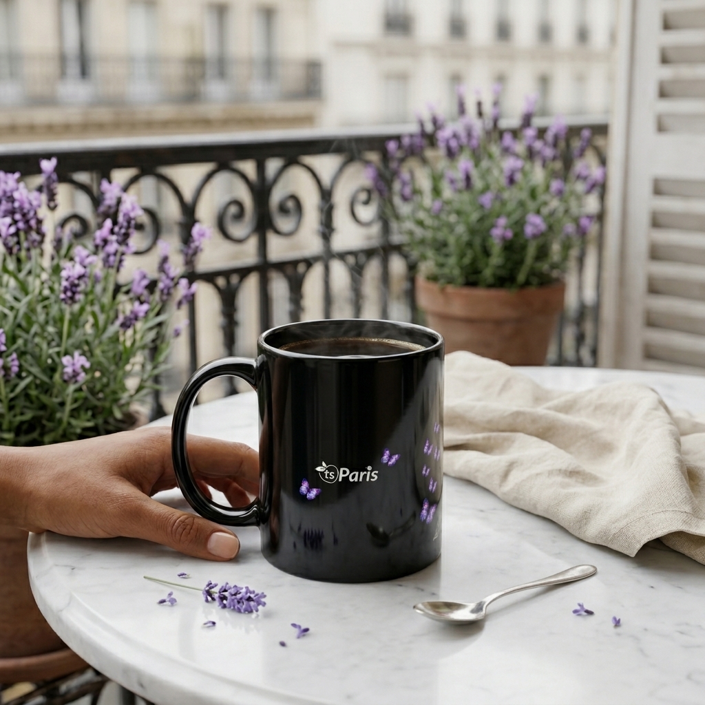 tsgabrielle® • Paris - Der Eiffelturm • Glänzende Tasse • Schwarz • Keramik • 2 Größen - View 14