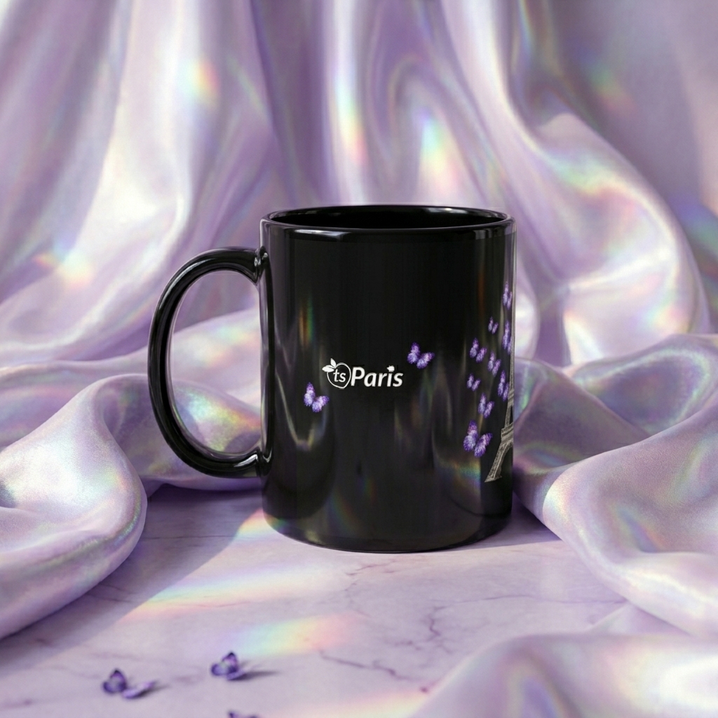 tsgabrielle® • Paris - Der Eiffelturm • Glänzende Tasse • Schwarz • Keramik • 2 Größen - View 10