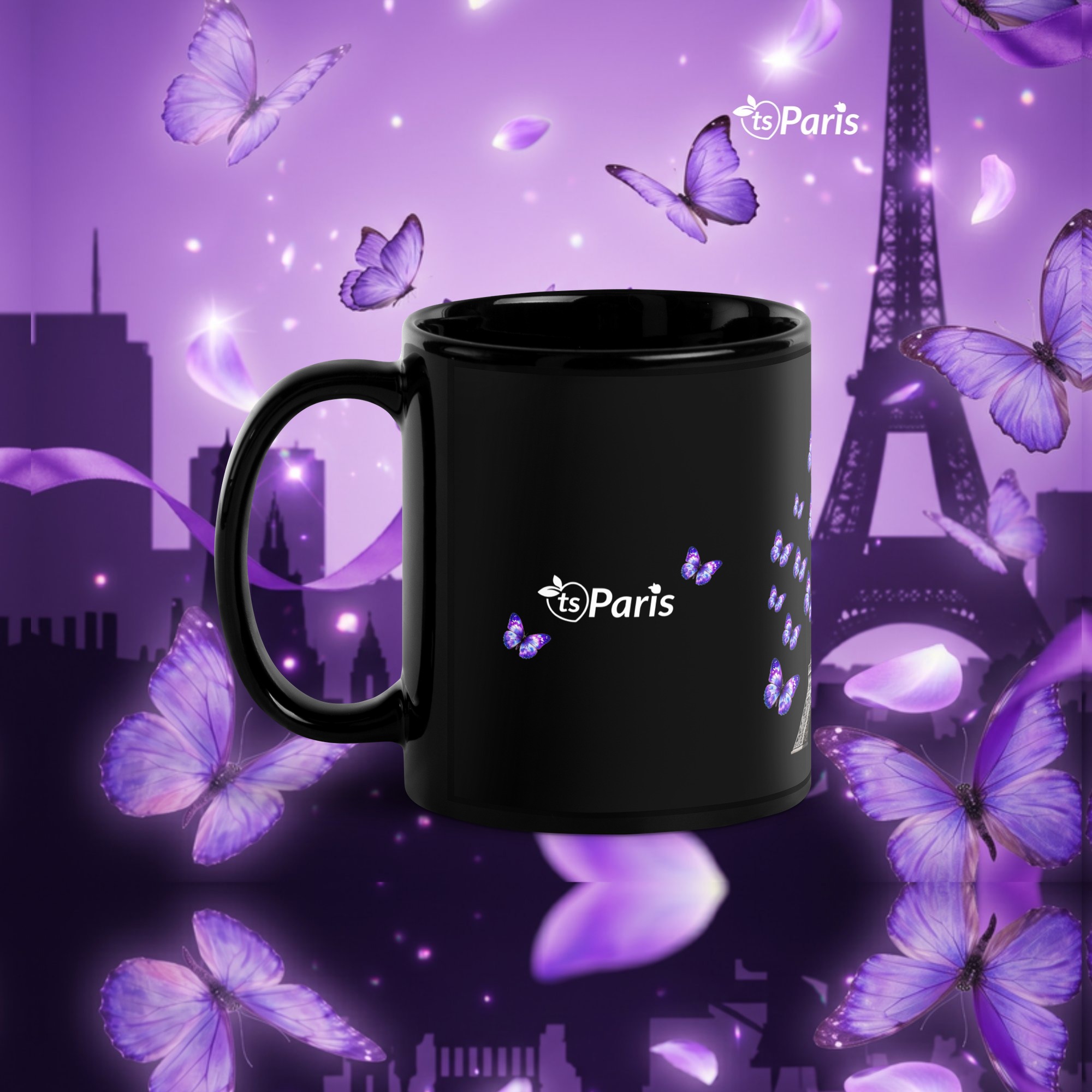 tsgabrielle® • Paris - Der Eiffelturm • Glänzende Tasse • Schwarz • Keramik • 2 Größen - Black - View 34