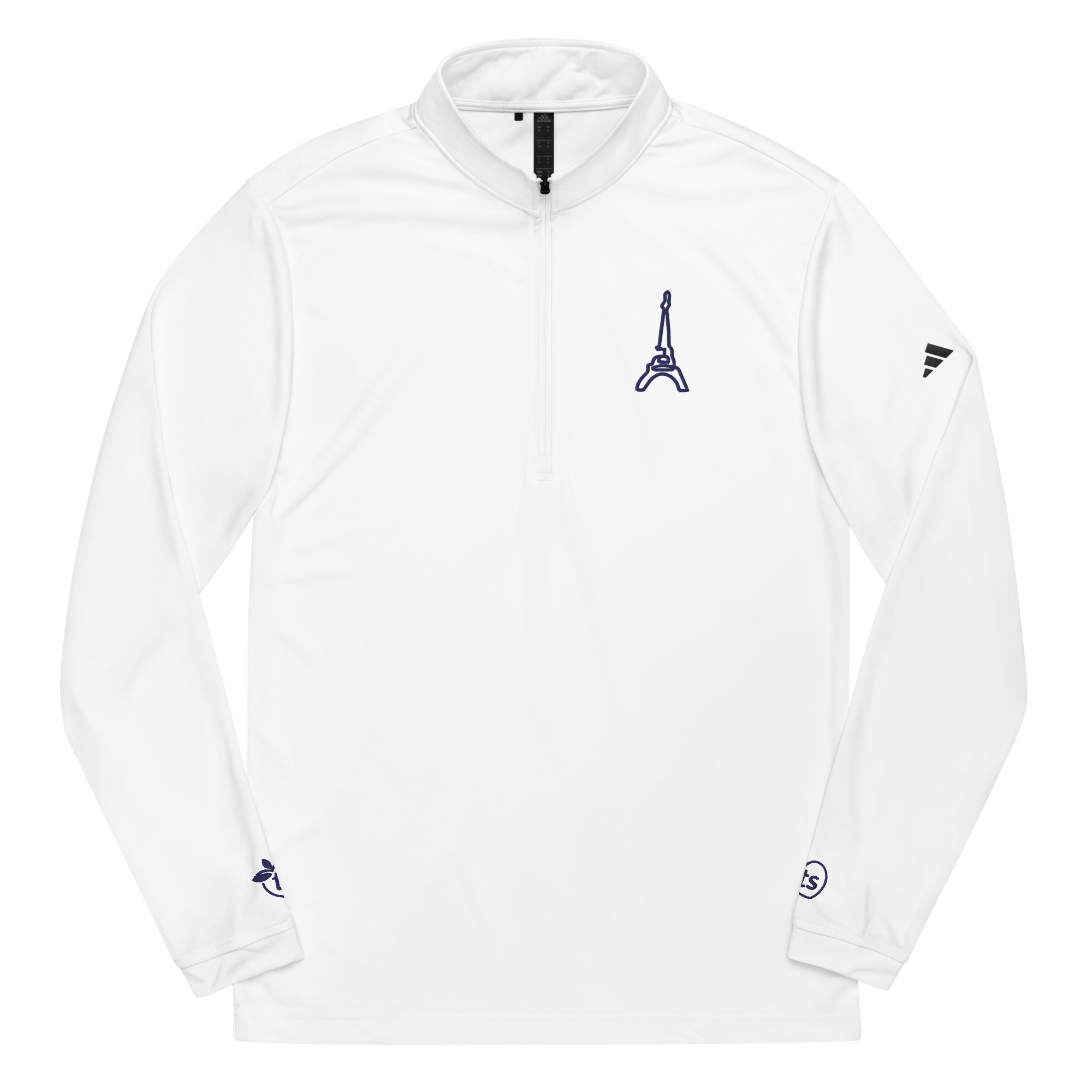 adidas® by tsgabrielle® • Homme • Paris - La Tour Eiffel • Pullover à fermeture quart de tour • Blanc