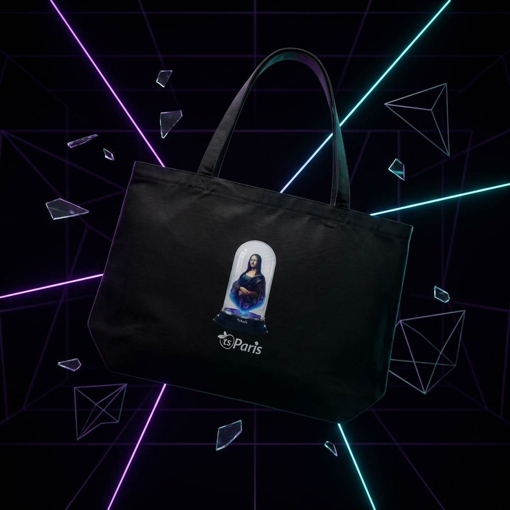 tsgabrielle® • Paris - Da Vinci • Grand Sac Fourreau • Noir • Coton Bio - View 9