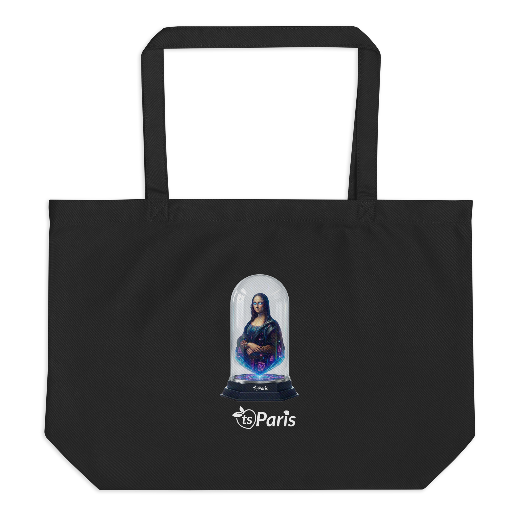 tsgabrielle® • Paris - Da Vinci • Large Tote Bag • Black • Cotton Organic