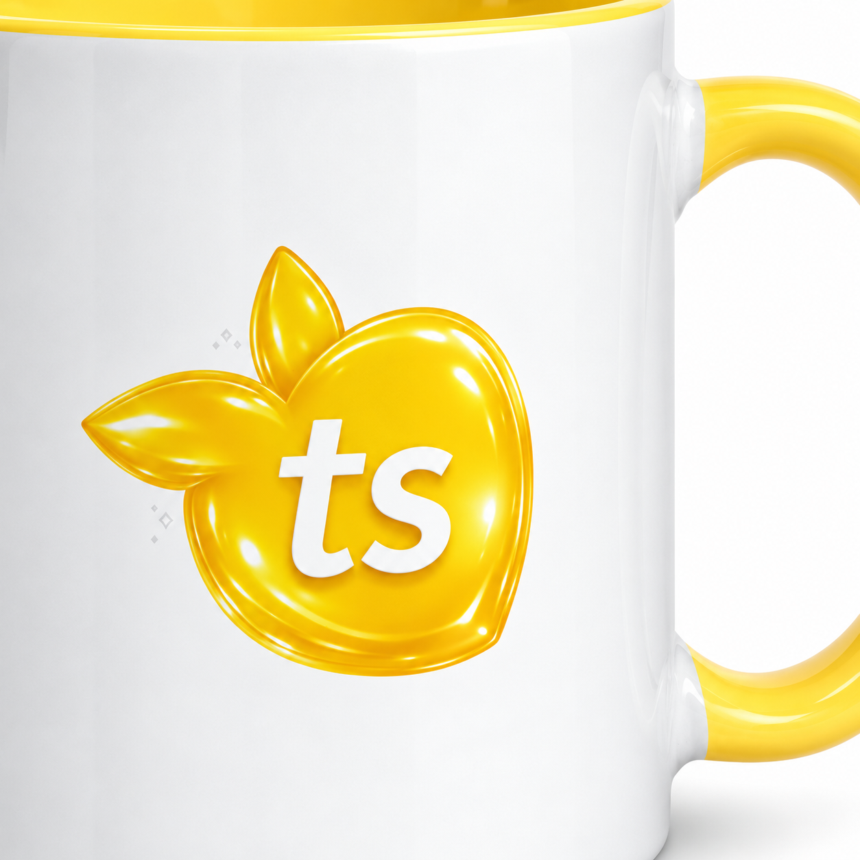 tsgabrielle® • White Mug with Color Inside • Yellow • 11 oz - Yellow - View 6