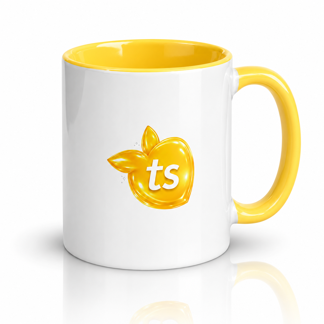 tsgabrielle® • White Mug with Color Inside • Yellow • 11 oz - Yellow - View 9