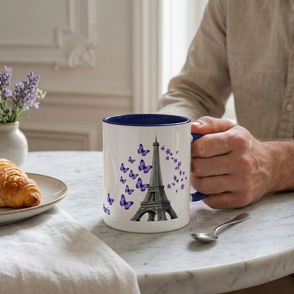 tsgabrielle® • Paris - La Tour Eiffel • Mug à l'intérieur coloré • Céramique • 33 cl - View 7