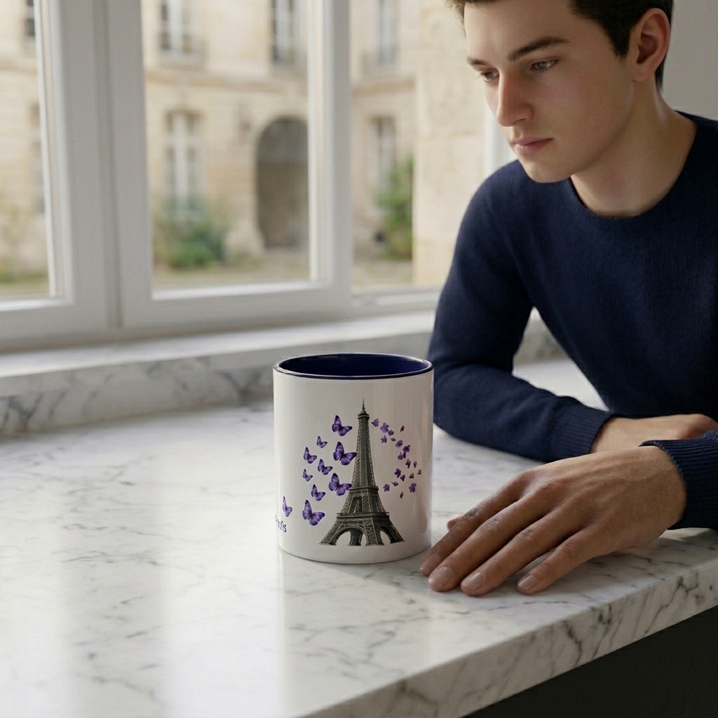 tsgabrielle® • Paris - La Tour Eiffel • Mug à l'intérieur coloré • Céramique • 33 cl - View 8