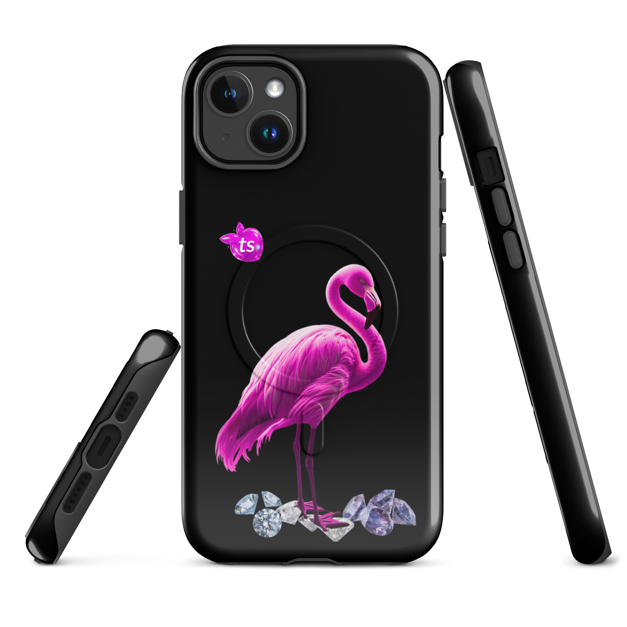 tsgabrielle® • Flamant Rose • Tough Case Compatible with iPhone® • MagSafe® • Latest Models