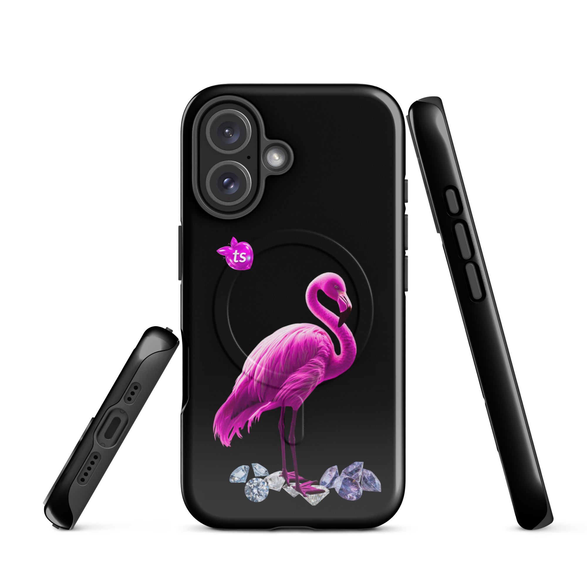 tsgabrielle® • Flamant Rose • Tough Case Compatible with iPhone® • MagSafe® • Latest Models