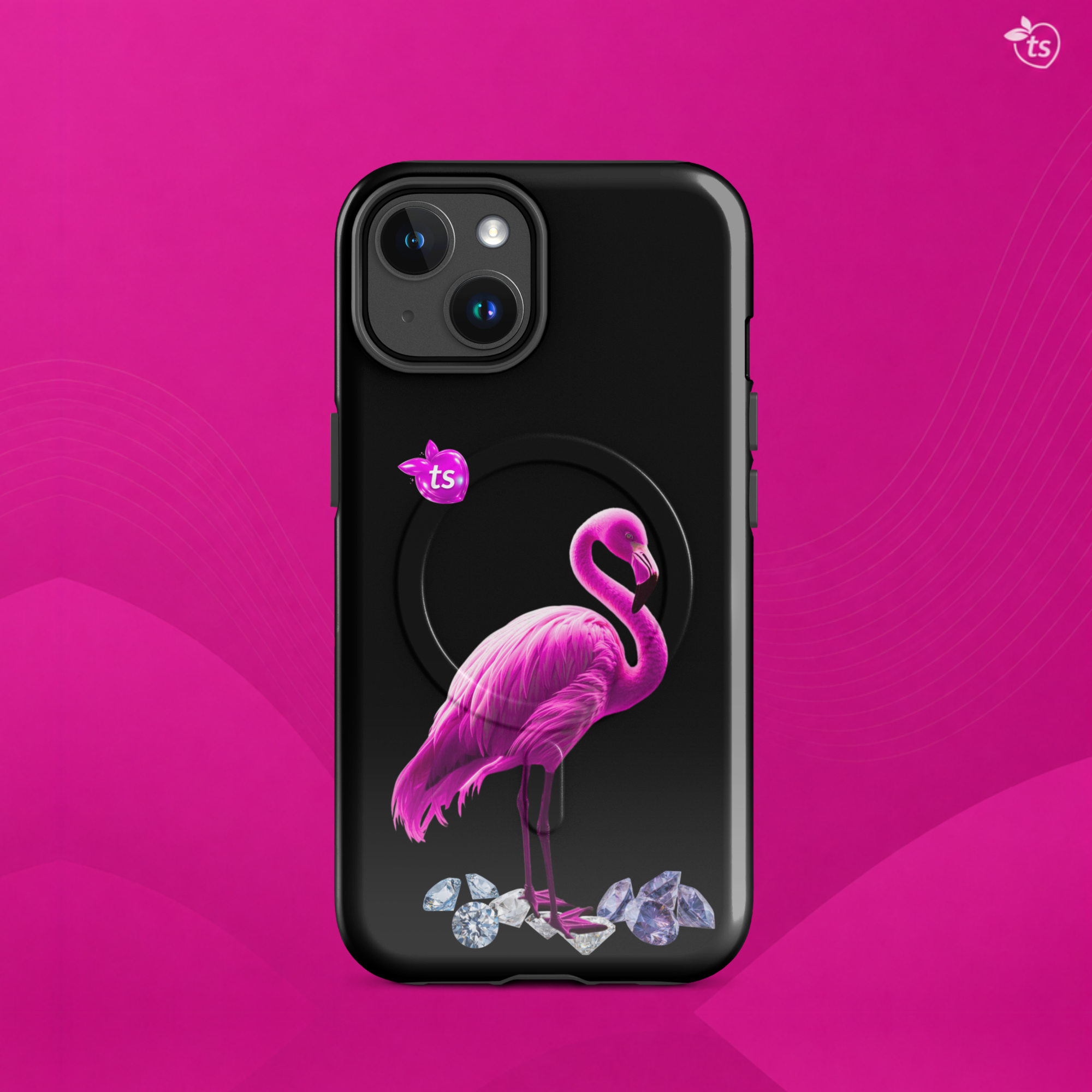 tsgabrielle® • Flamant Rose • Tough Case Compatible with iPhone® • MagSafe® • Latest Models