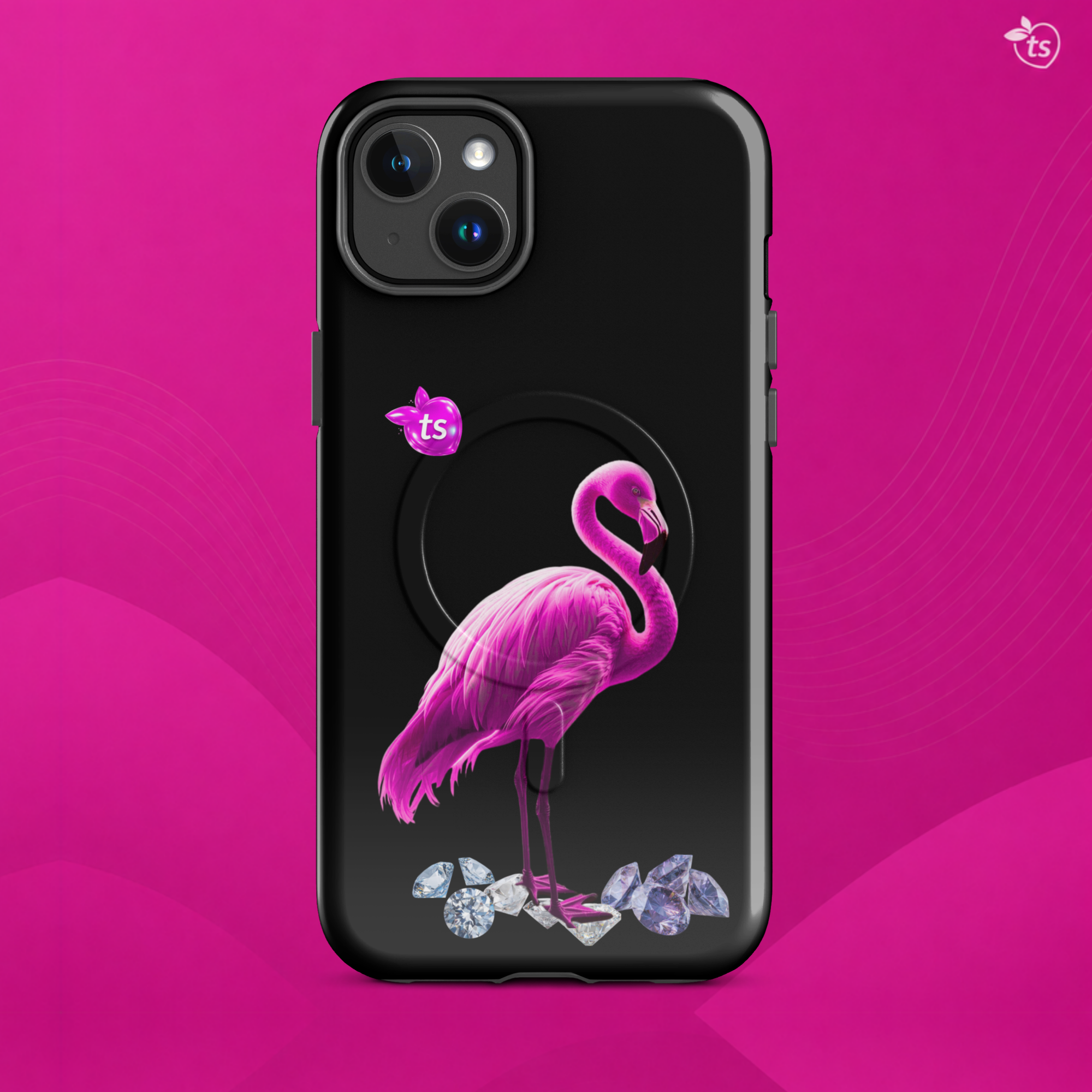tsgabrielle® • Flamant Rose • Tough Case Compatible with iPhone® • MagSafe® • Latest Models