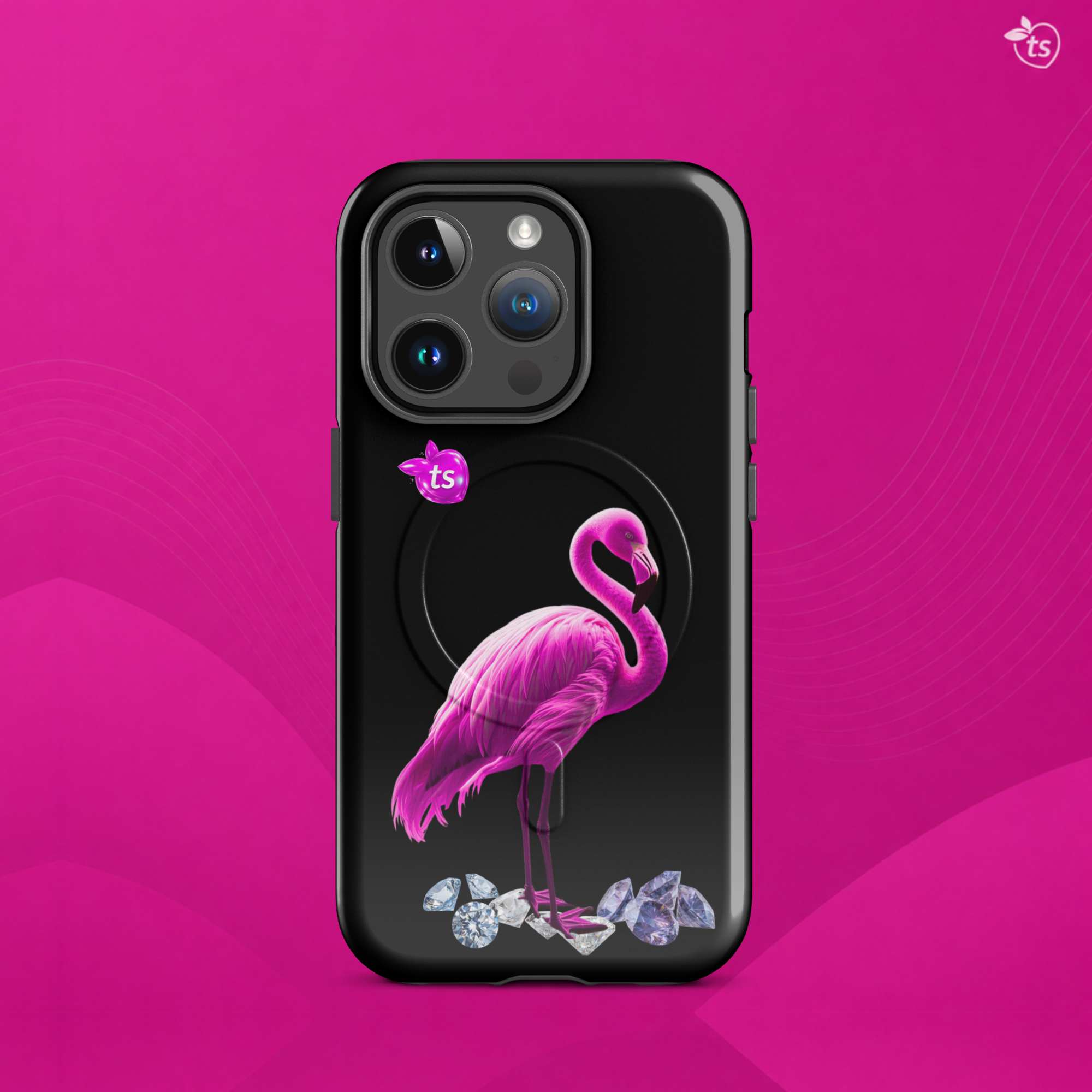 tsgabrielle® • Flamant Rose • Tough Case Compatible with iPhone® • MagSafe® • Latest Models