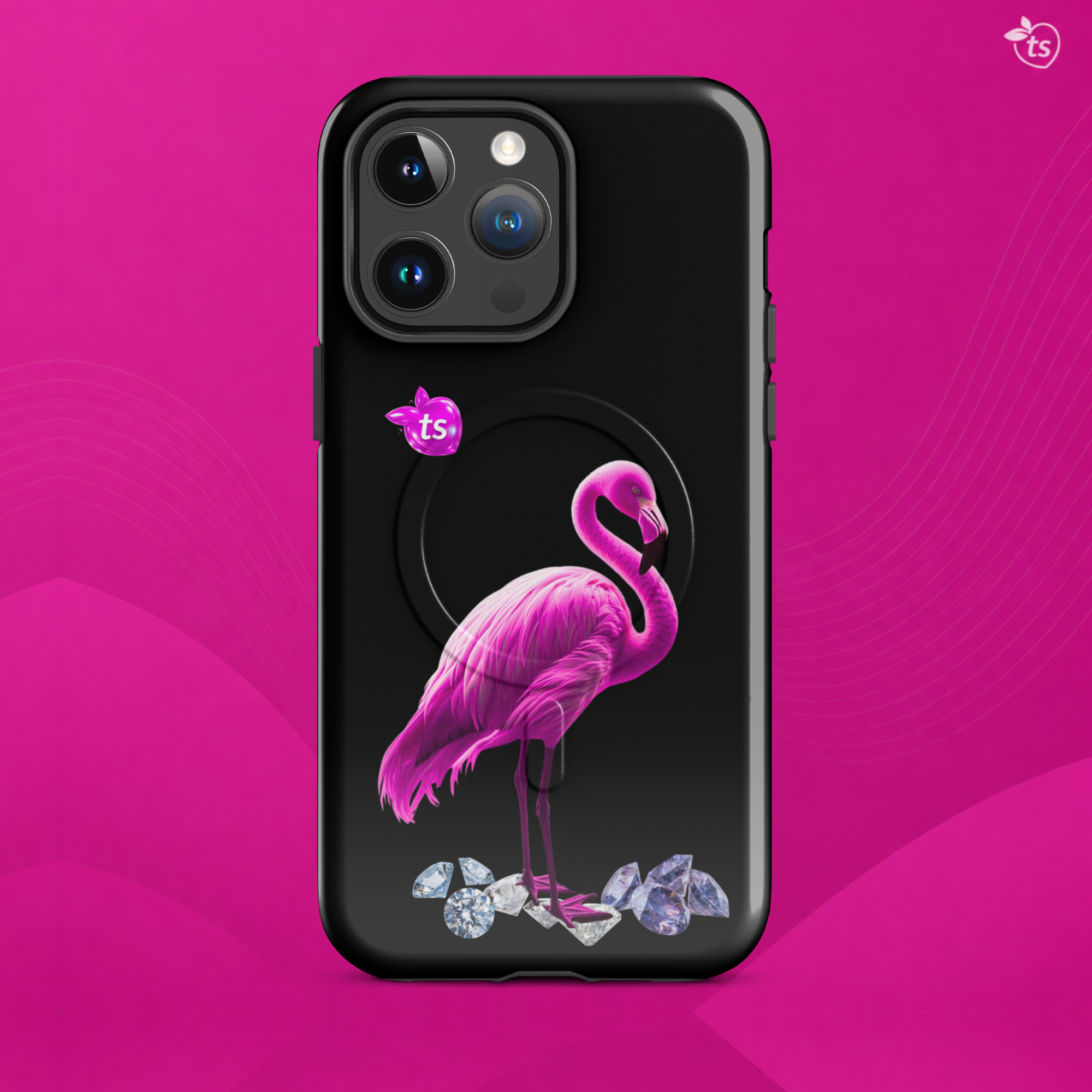 tsgabrielle® • Flamant Rose • Tough Case Compatible with iPhone® • MagSafe® • Latest Models