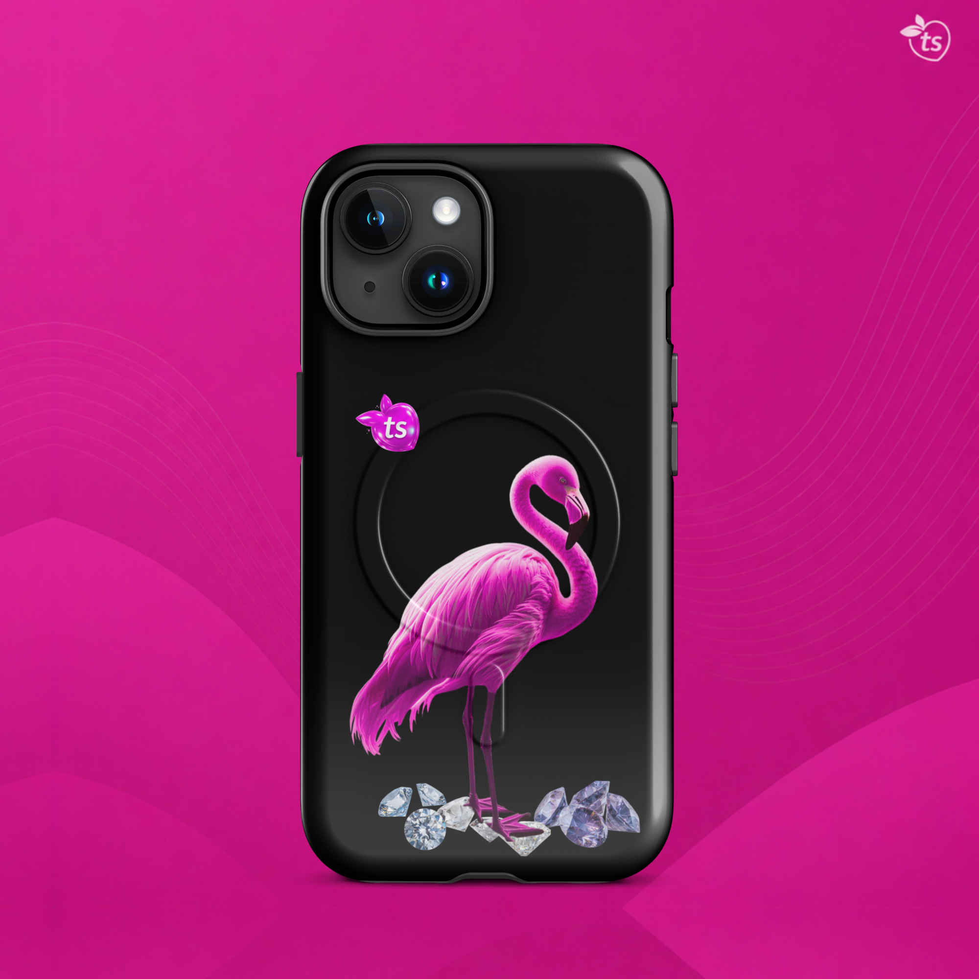 tsgabrielle® • Flamant Rose • Tough Case Compatible with iPhone® • MagSafe® • Latest Models