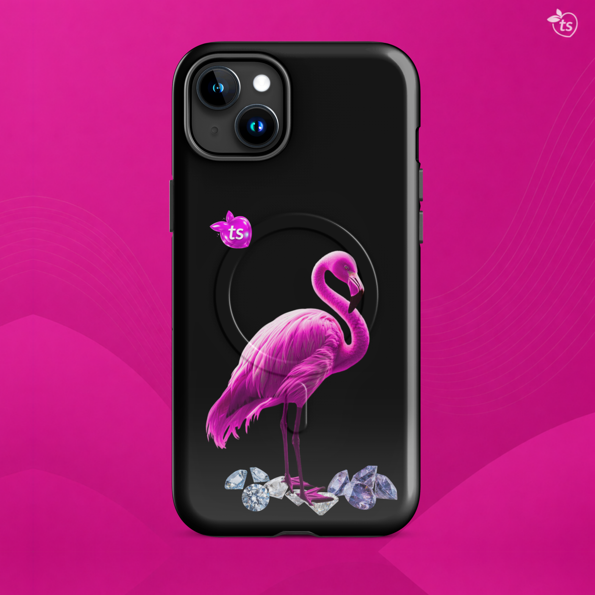 tsgabrielle® • Flamant Rose • Tough Case Compatible with iPhone® • MagSafe® • Latest Models