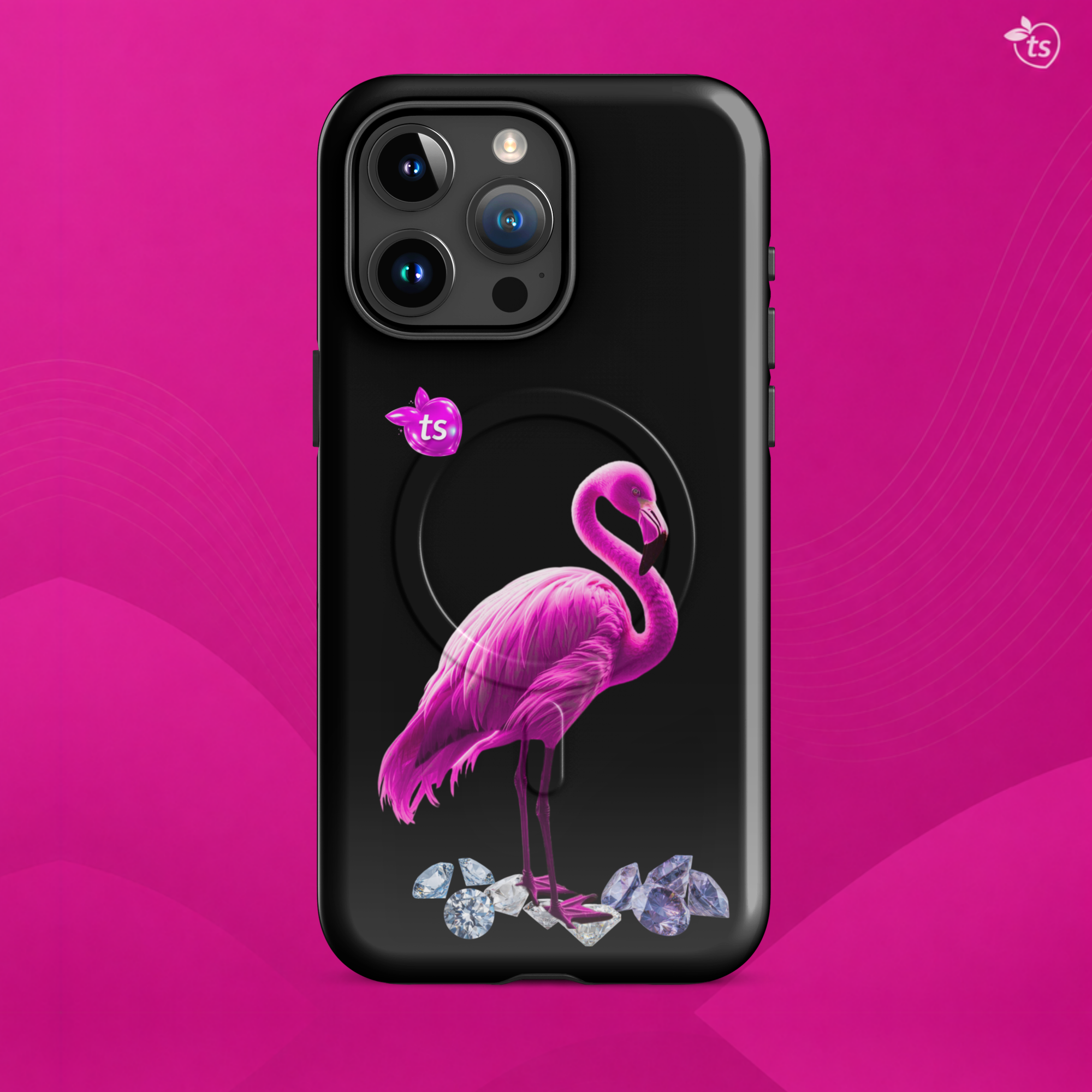 tsgabrielle® • Flamant Rose • Tough Case Compatible with iPhone® • MagSafe® • Latest Models