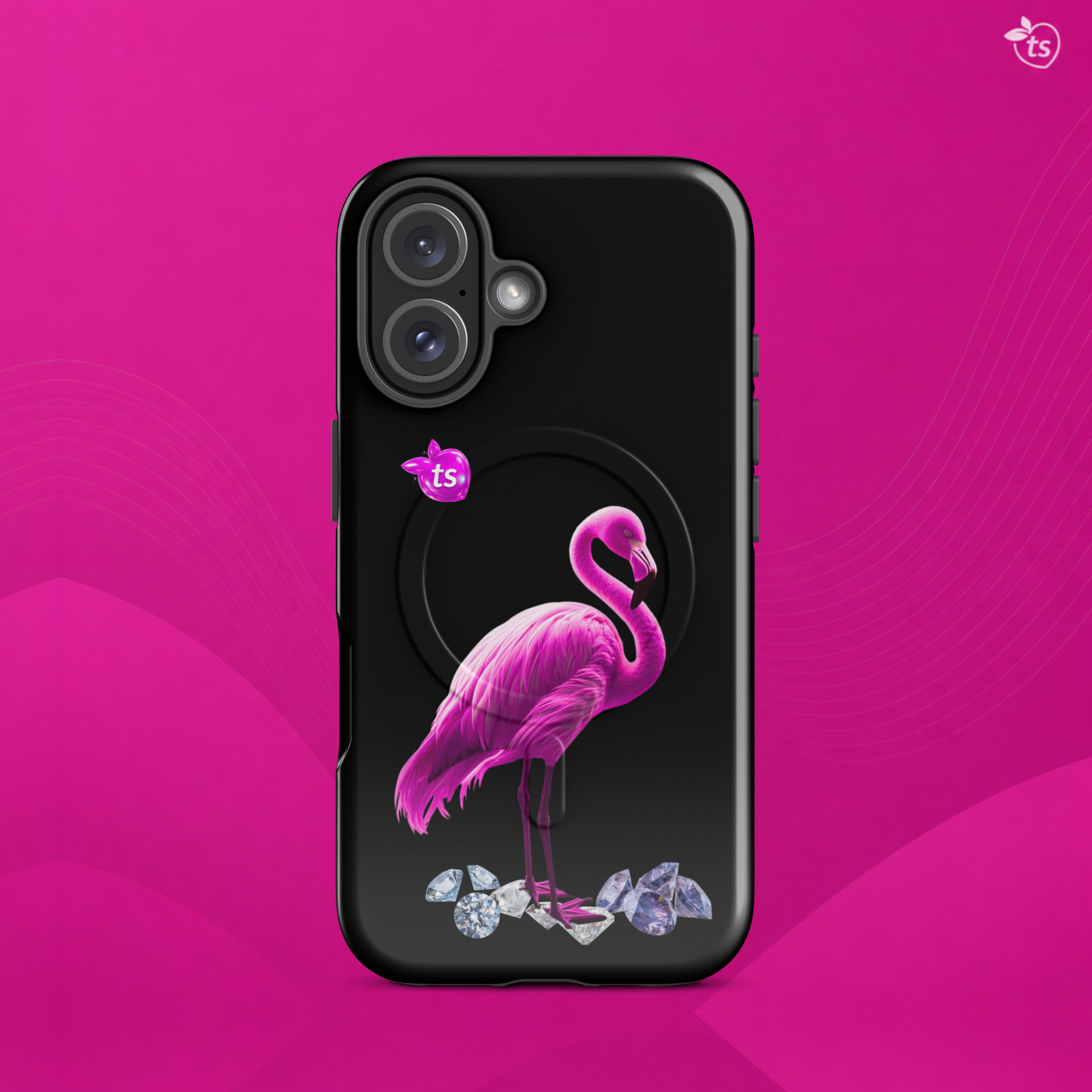 tsgabrielle® • Flamant Rose • Tough Case Compatible with iPhone® • MagSafe® • Latest Models
