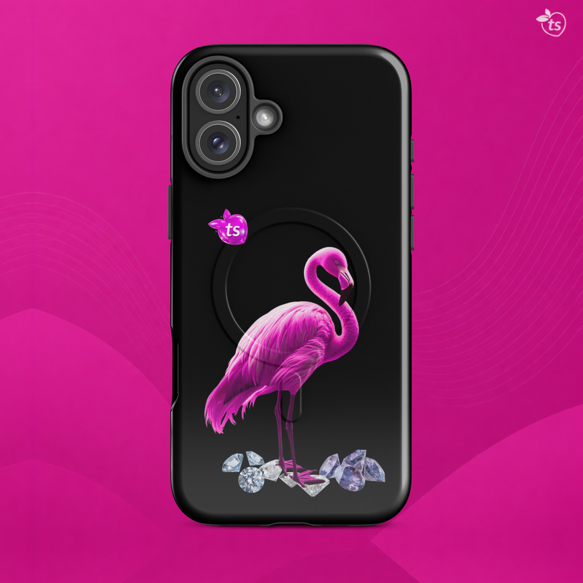 tsgabrielle® • Flamant Rose • Tough Case Compatible with iPhone® • MagSafe® • Latest Models