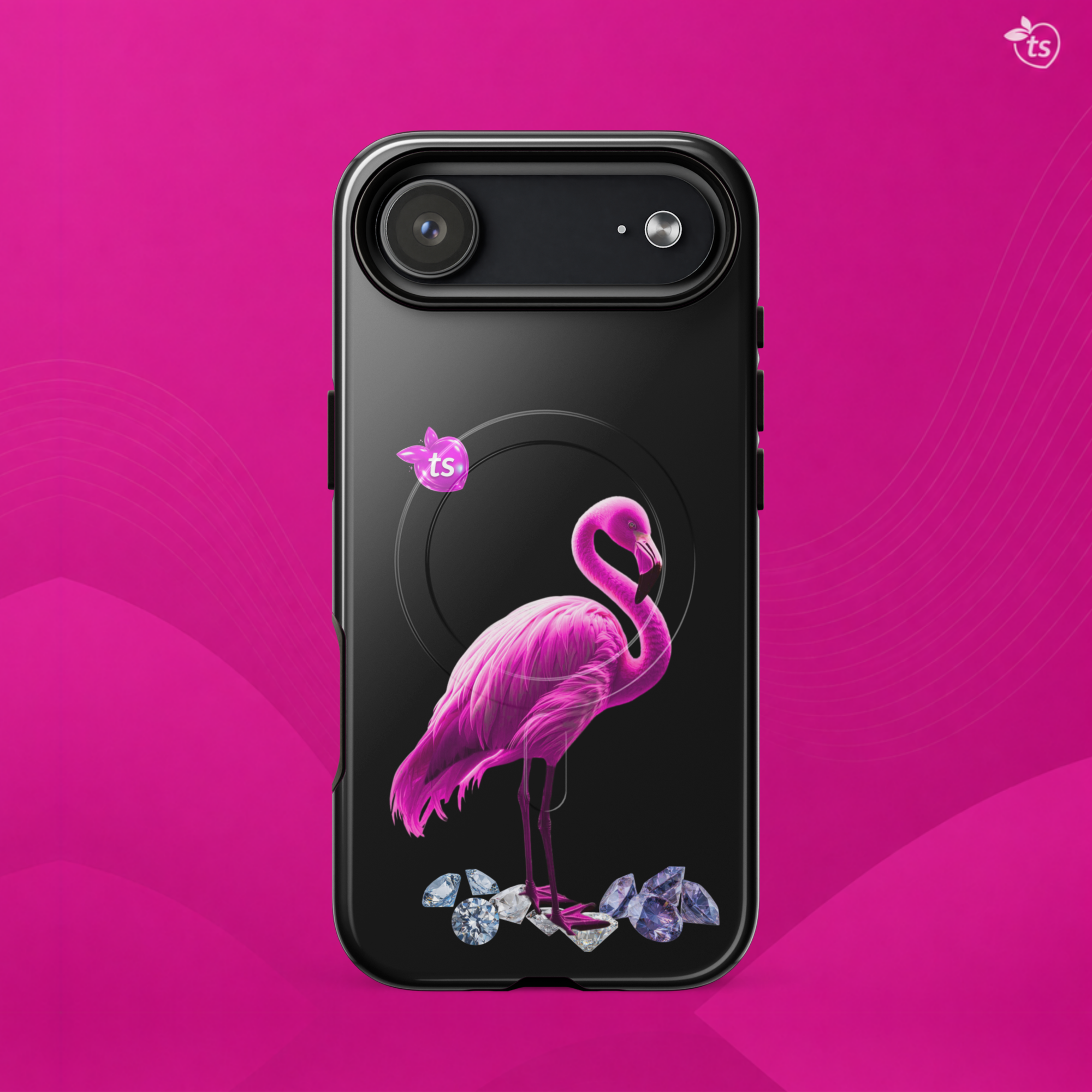 tsgabrielle® • Flamant Rose • Tough Case Compatible with iPhone® • MagSafe® • Latest Models