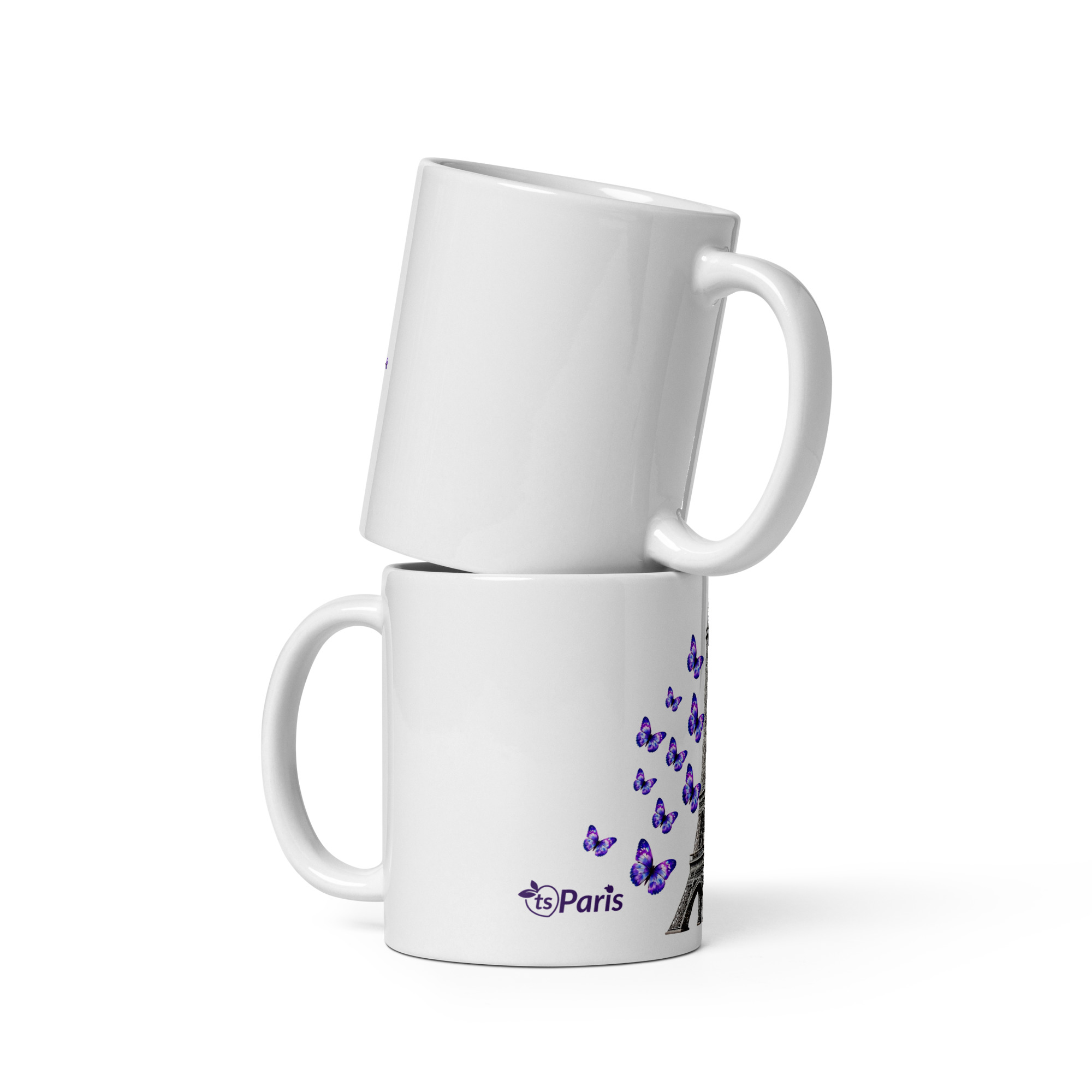 tsgabrielle® • Paris - La Tour Eiffel • Mug brillant • Blanc • Céramique • 11 oz