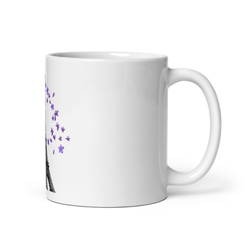 tsgabrielle® • Paris - La Tour Eiffel • Mug brillant • Blanc • Céramique • 11 oz