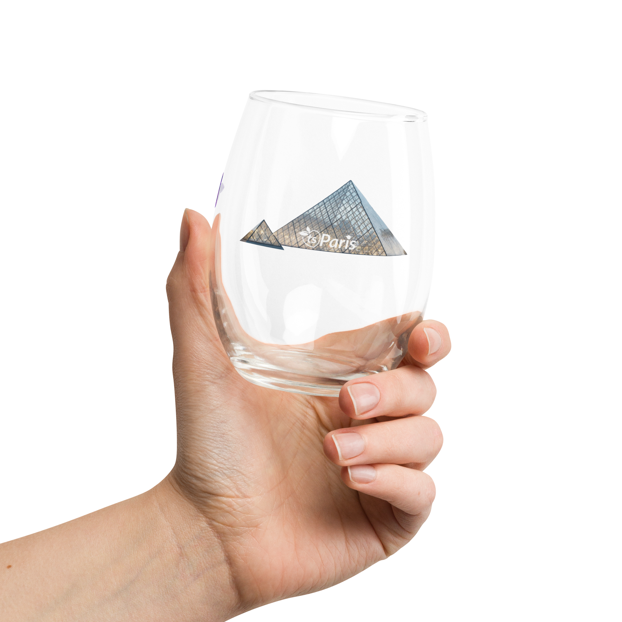 tsgabrielle® • Paris – La Pyramide du Louvre • Verre à vin sans pied • 15 oz - View 11