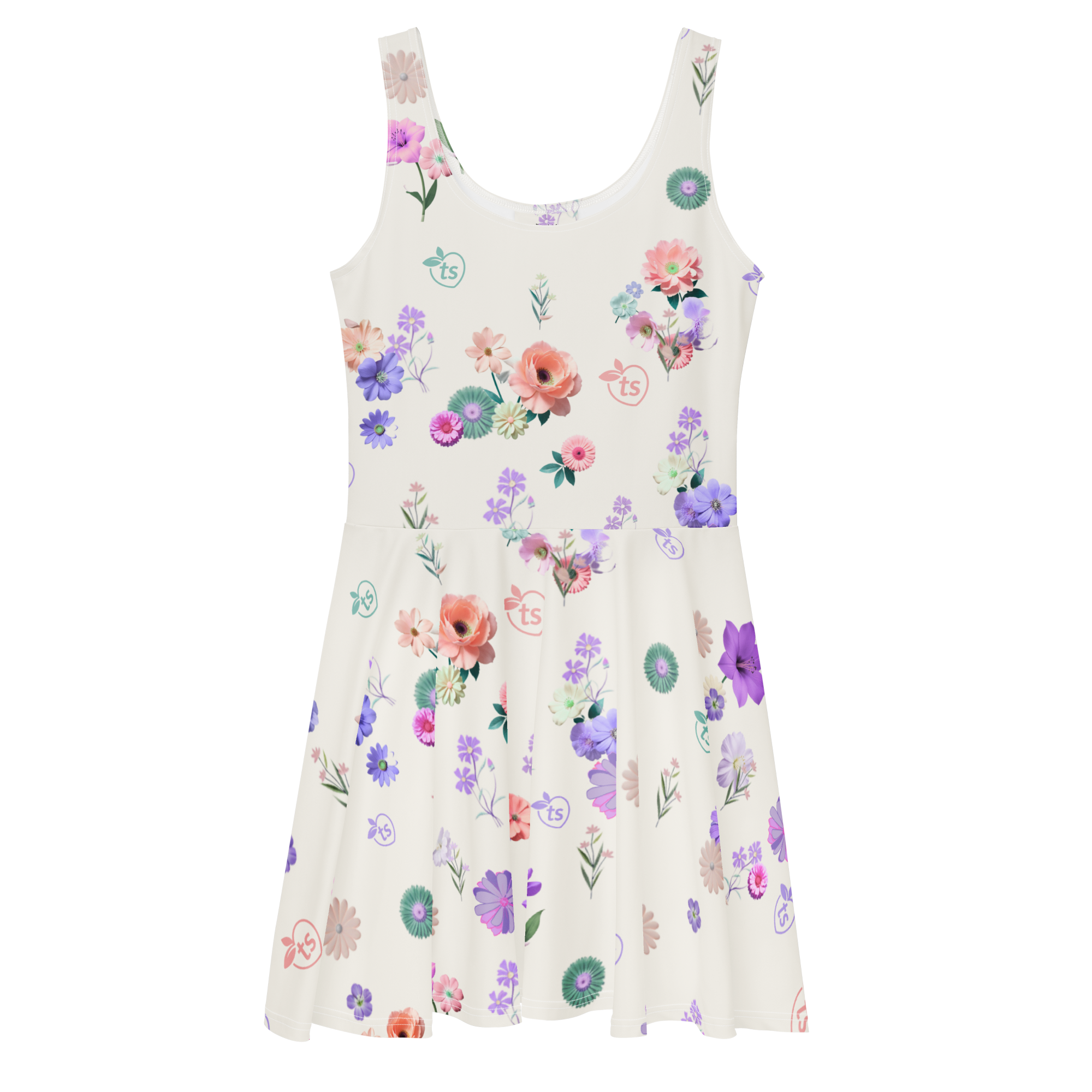 tsgabrielle® • Pour Elle • TransFLOWer™ • Robe Skater • Blanc