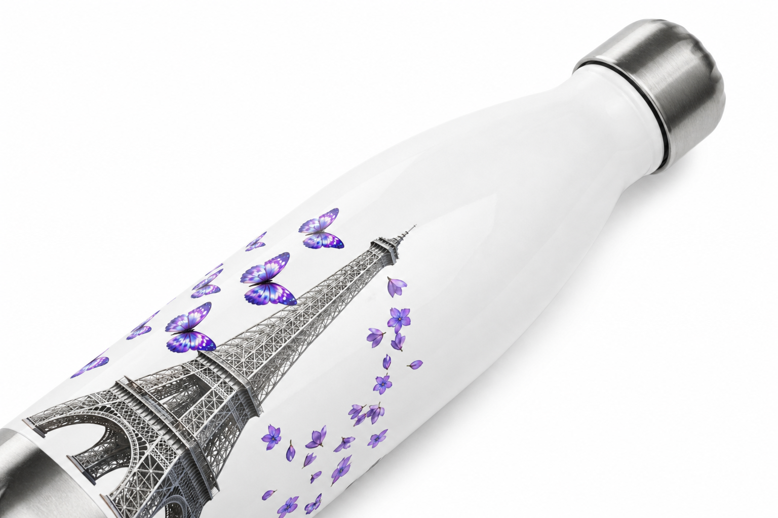 tsgabrielle® • Paris - La Tour Eiffel • Gourde • Blanc • Acier inoxydable • 50 cl - View 11