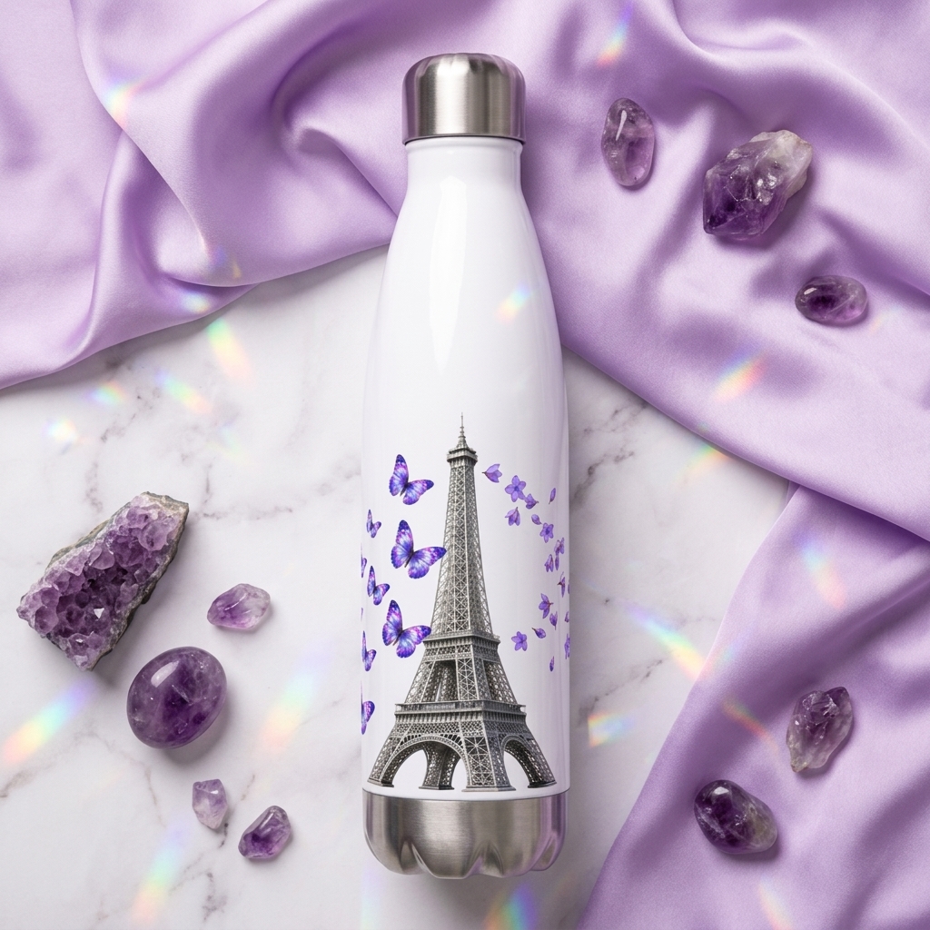 tsgabrielle® • Paris - La Tour Eiffel • Gourde • Blanc • Acier inoxydable • 50 cl - View 13
