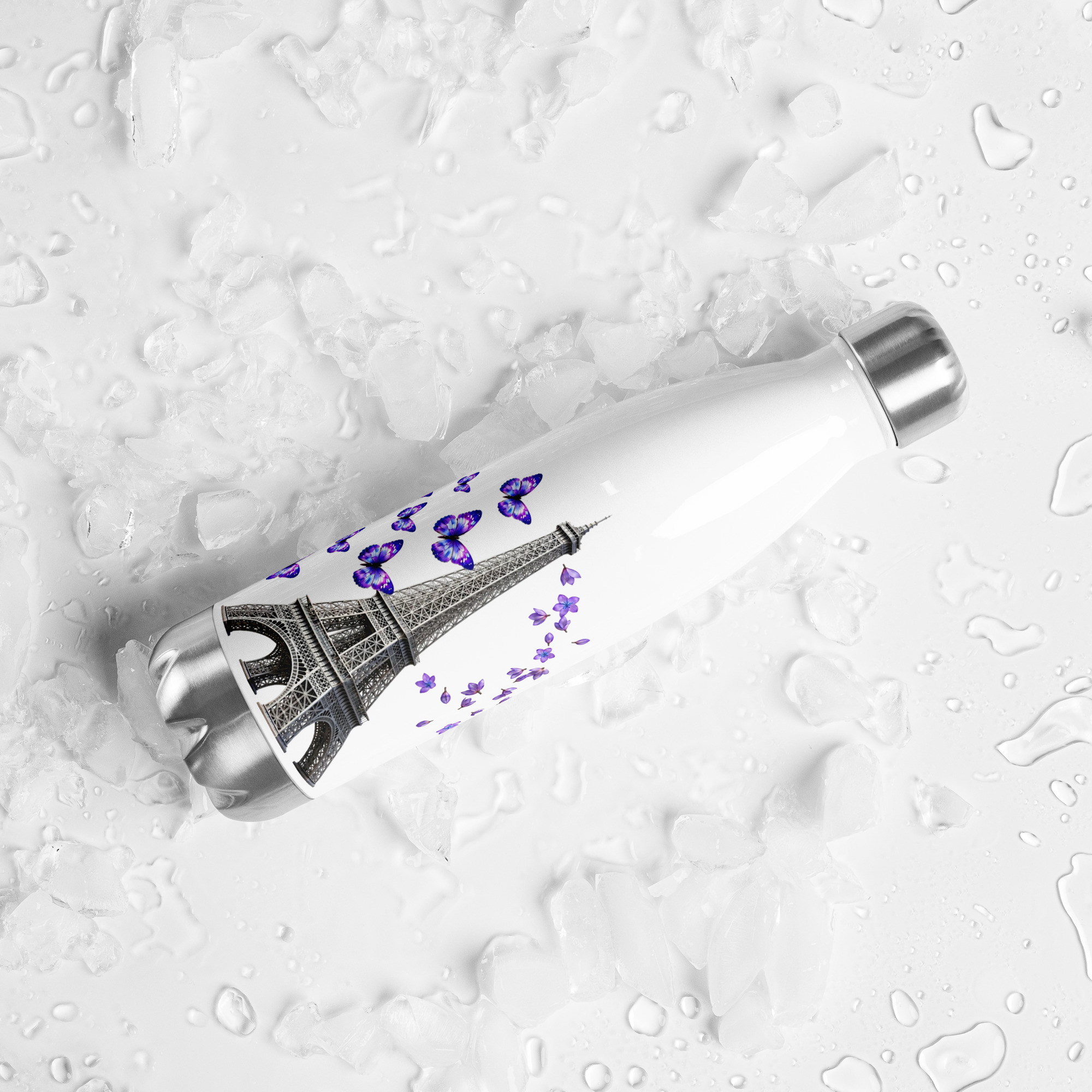 tsgabrielle® • Paris - La Tour Eiffel • Gourde • Blanc • Acier inoxydable • 50 cl - View 8