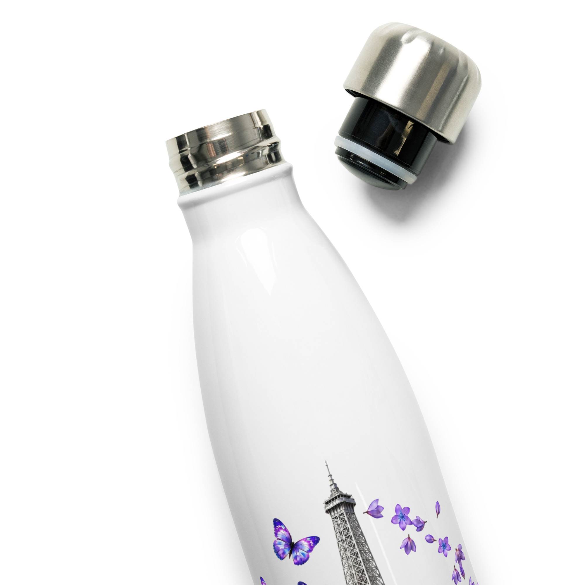 tsgabrielle® • Paris - La Tour Eiffel • Gourde • Blanc • Acier inoxydable • 50 cl - View 6