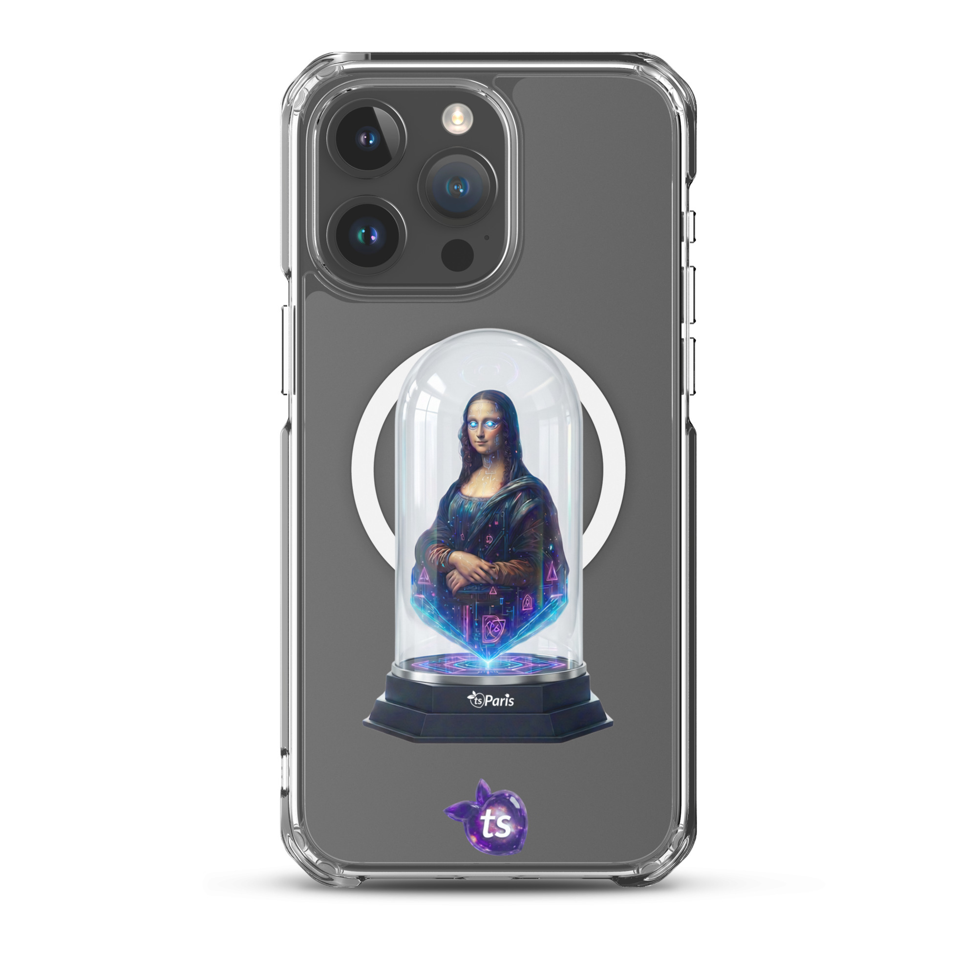 tsgabrielle® • Paris - Da Vinci • Étui compatible avec iPhone® • Transparent • MagSafe® • Derniers modèles