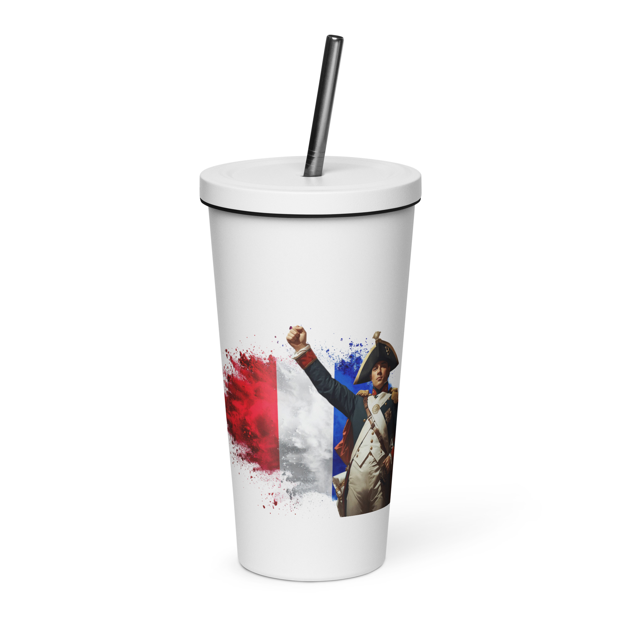 tsgabrielle® • Paris - Napoléon Bonaparte • Tumbler • Acier inoxydable • Blanc • 20 oz
