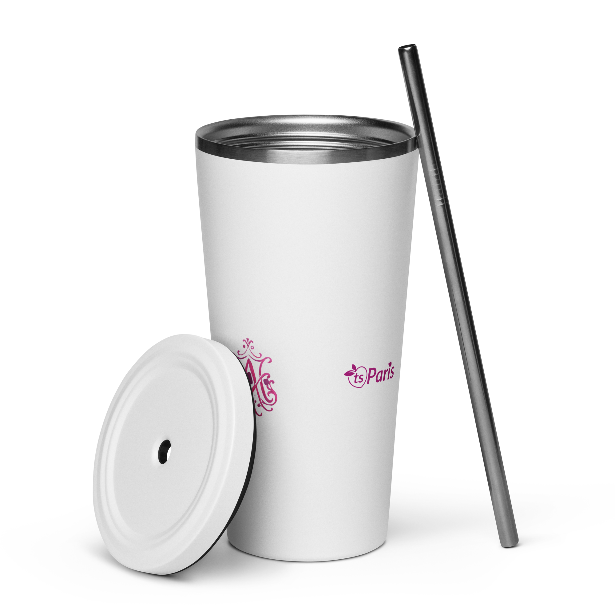 tsgabrielle® • Paris - Marie Antoinette • Tumbler • Acier inoxydable • Blanc • 20 oz - View 6