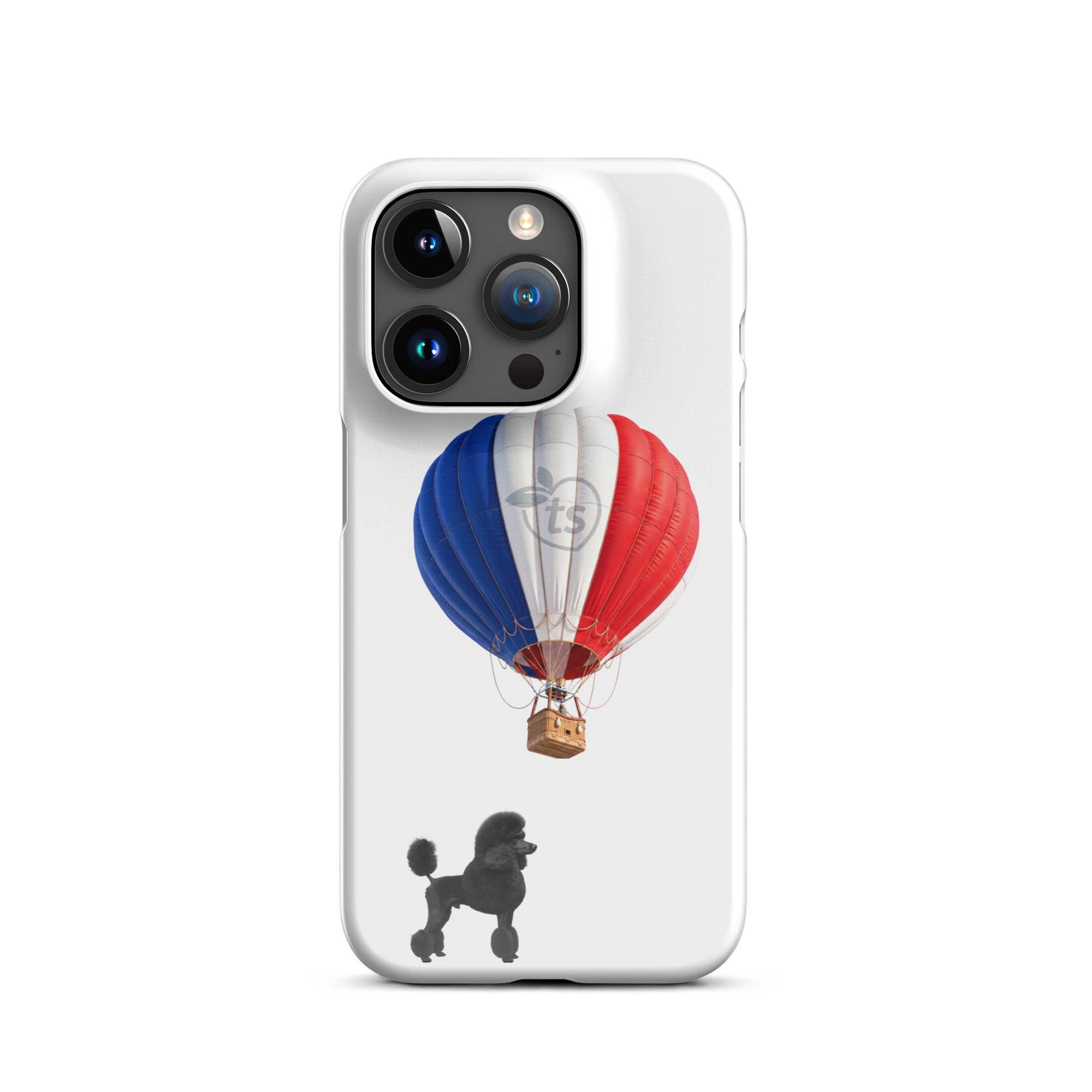 tsgabrielle® • Paris - Le Chien • Snap Case kompatibel mit iPhone® • Weiß • Neueste Modelle