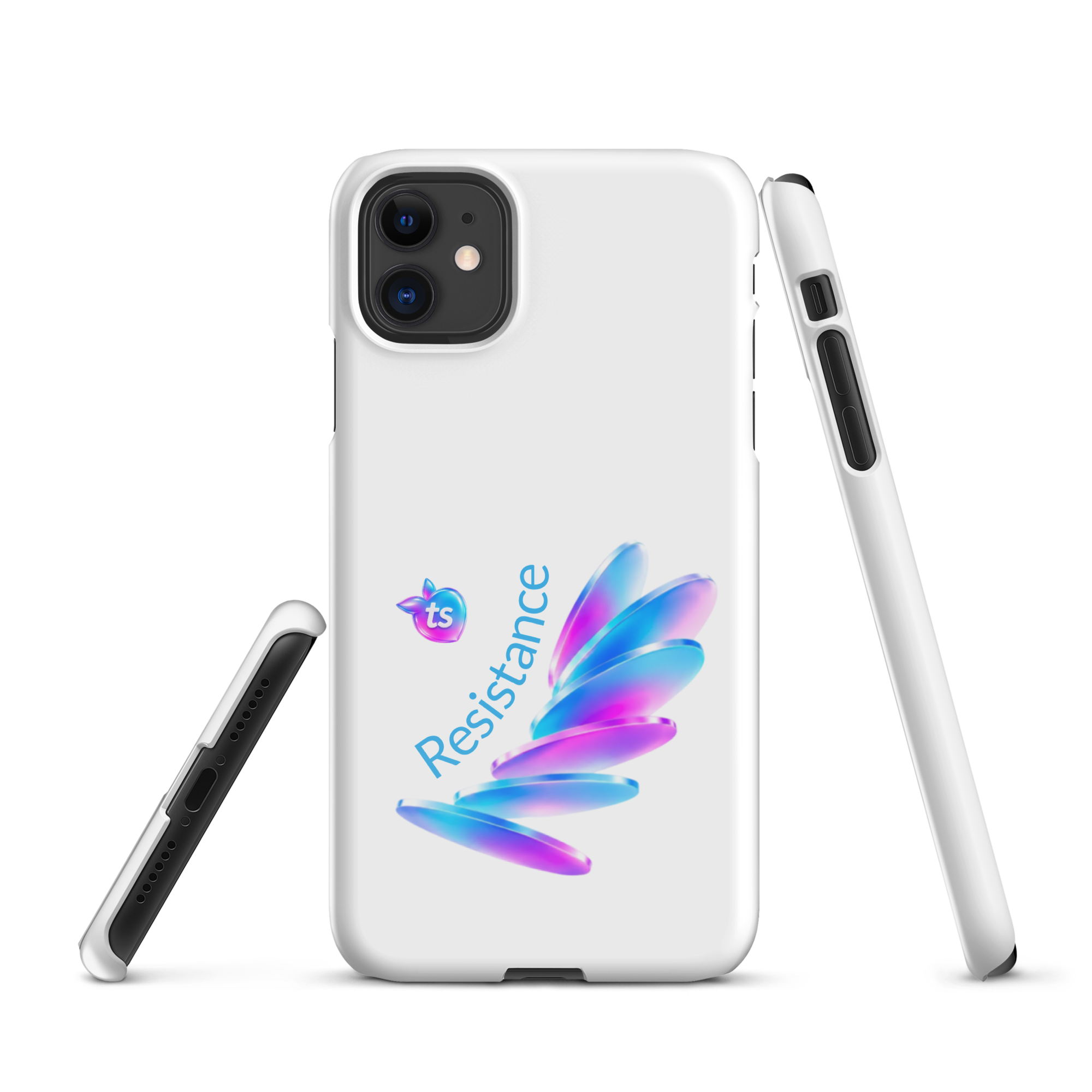 tsgabrielle® • Pride 26 - Resistance • Coque fine compatible avec iPhone® • Blanche • Brillante • Modèles récents - View 2