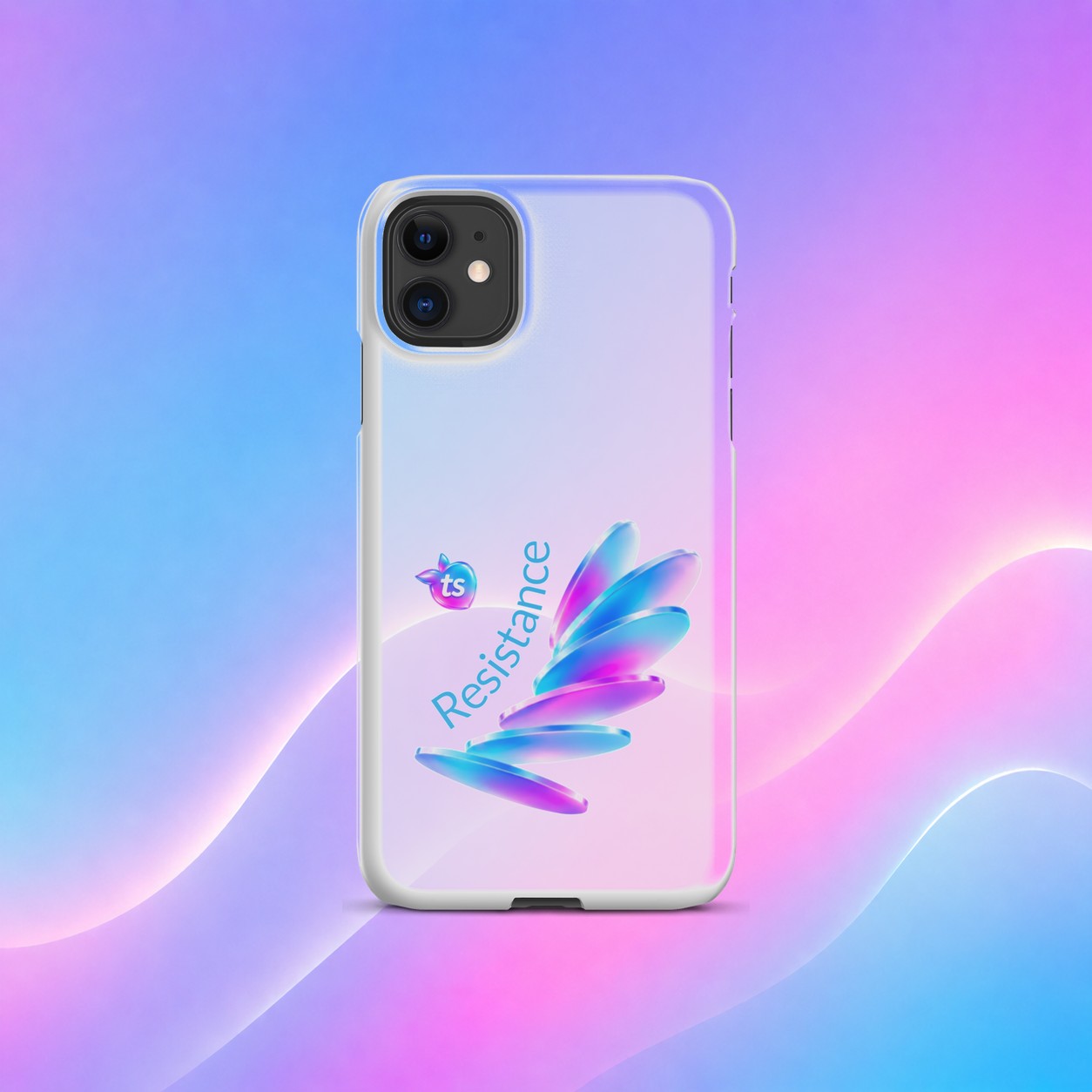 tsgabrielle® • Pride 26 - Resistance • Coque fine compatible avec iPhone® • Blanche • Brillante • Modèles récents