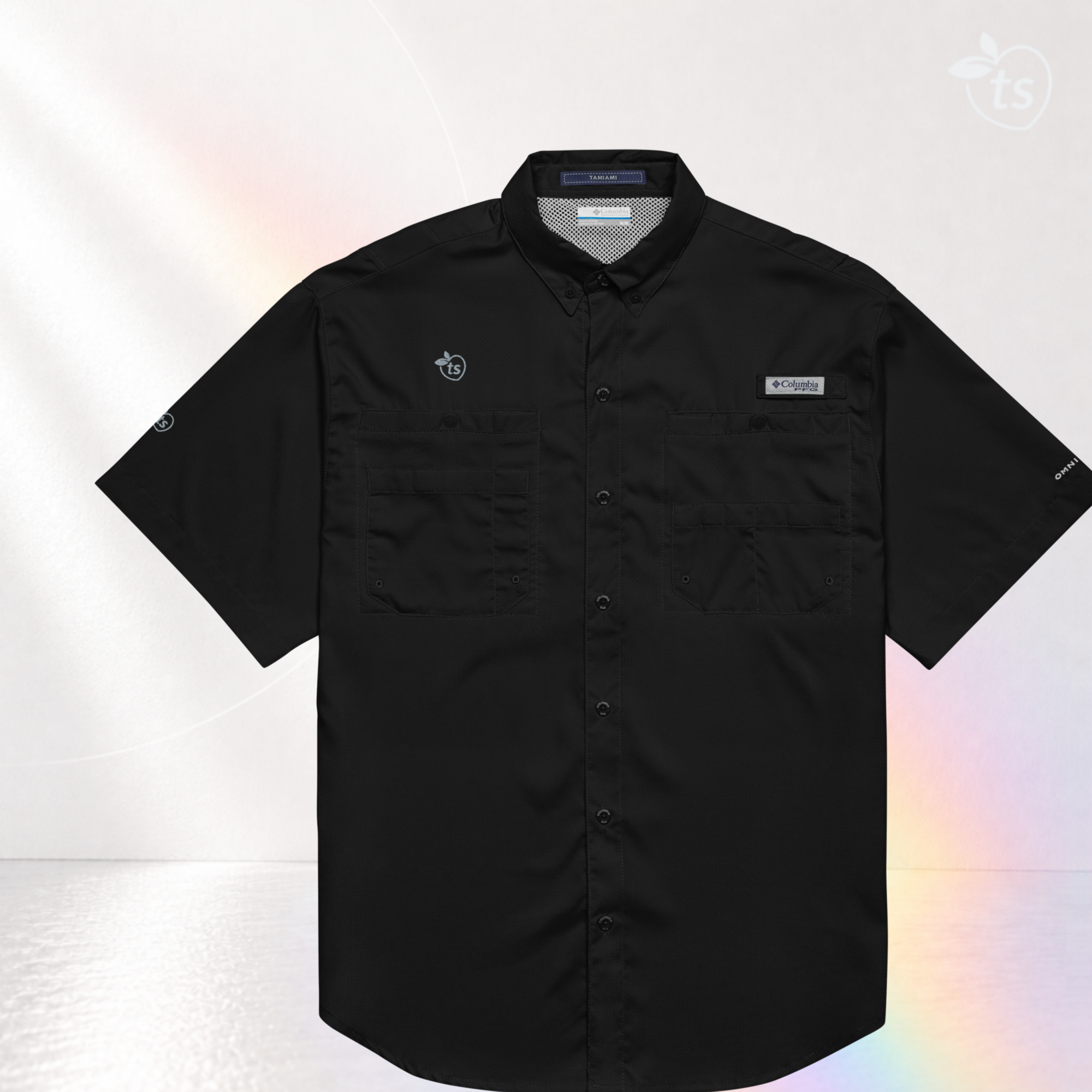 Columbia® by tsgabrielle® • Homme • Chemise boutonnée à manches courtes • Couleurs foncées