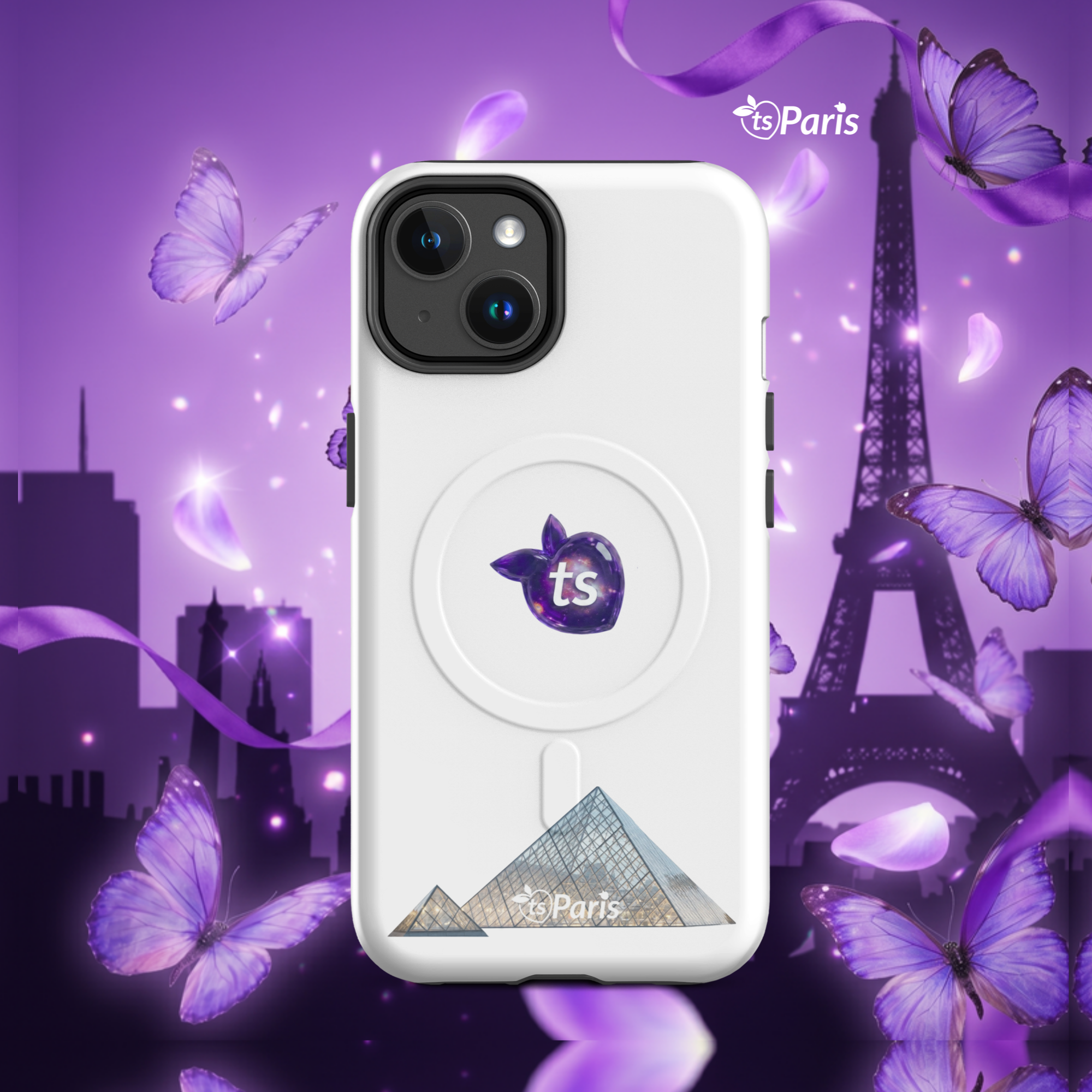 tsgabrielle® • Paris - La Pyramide du Louvre • Coque Résistante • MagSafe® • Compatible avec iPhone® • Derniers Modèles - View 4