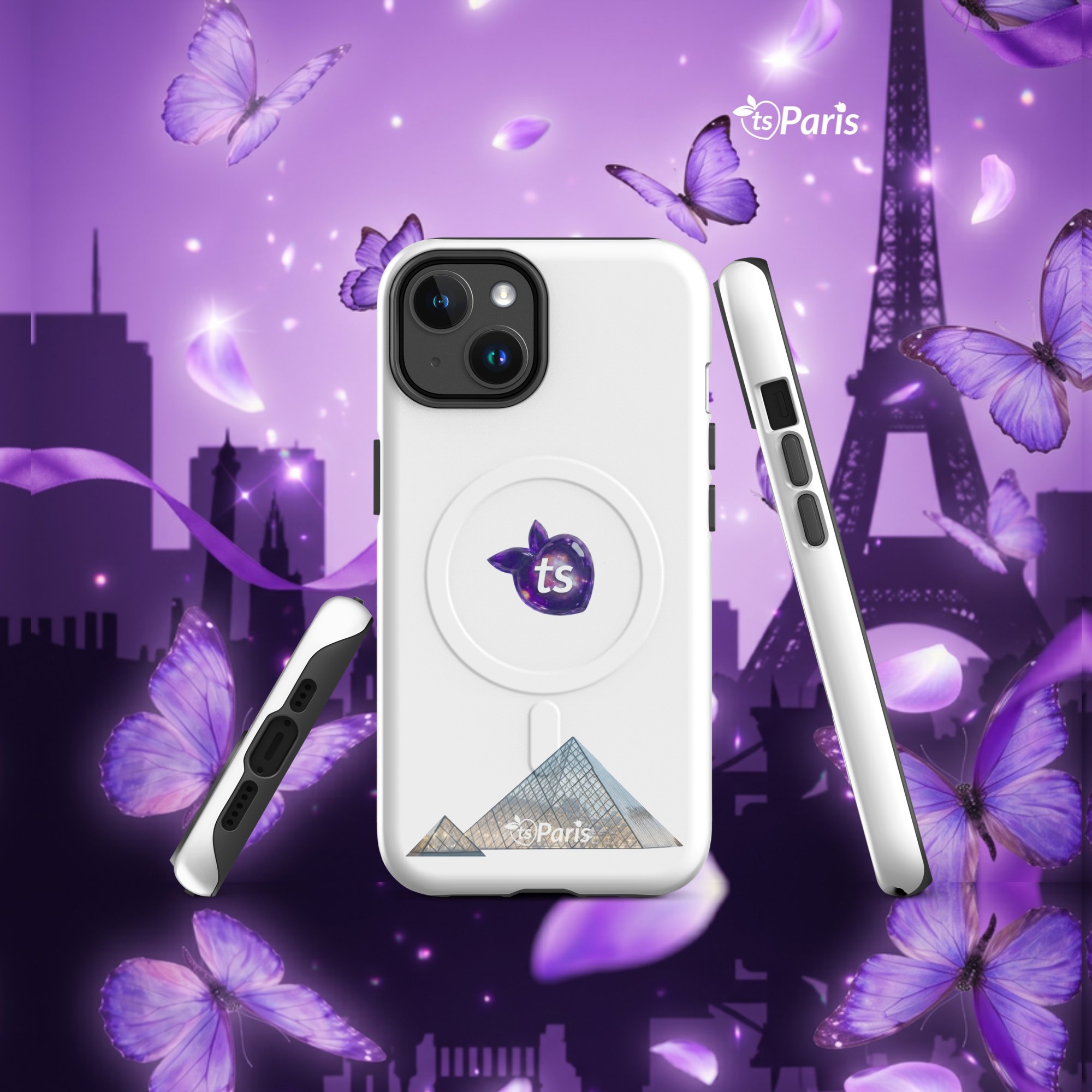 tsgabrielle® • Paris - La Pyramide du Louvre • Coque Résistante • MagSafe® • Compatible avec iPhone® • Derniers Modèles - Glossy - View 5