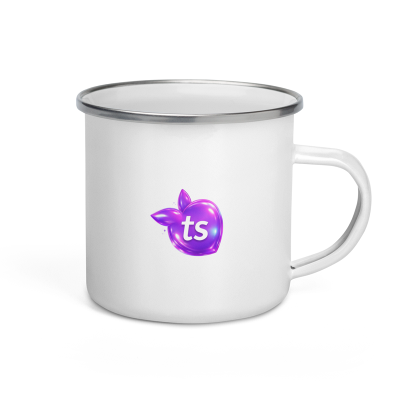 tsgabrielle® • Tasse émaillée • Blanc • 355 ml