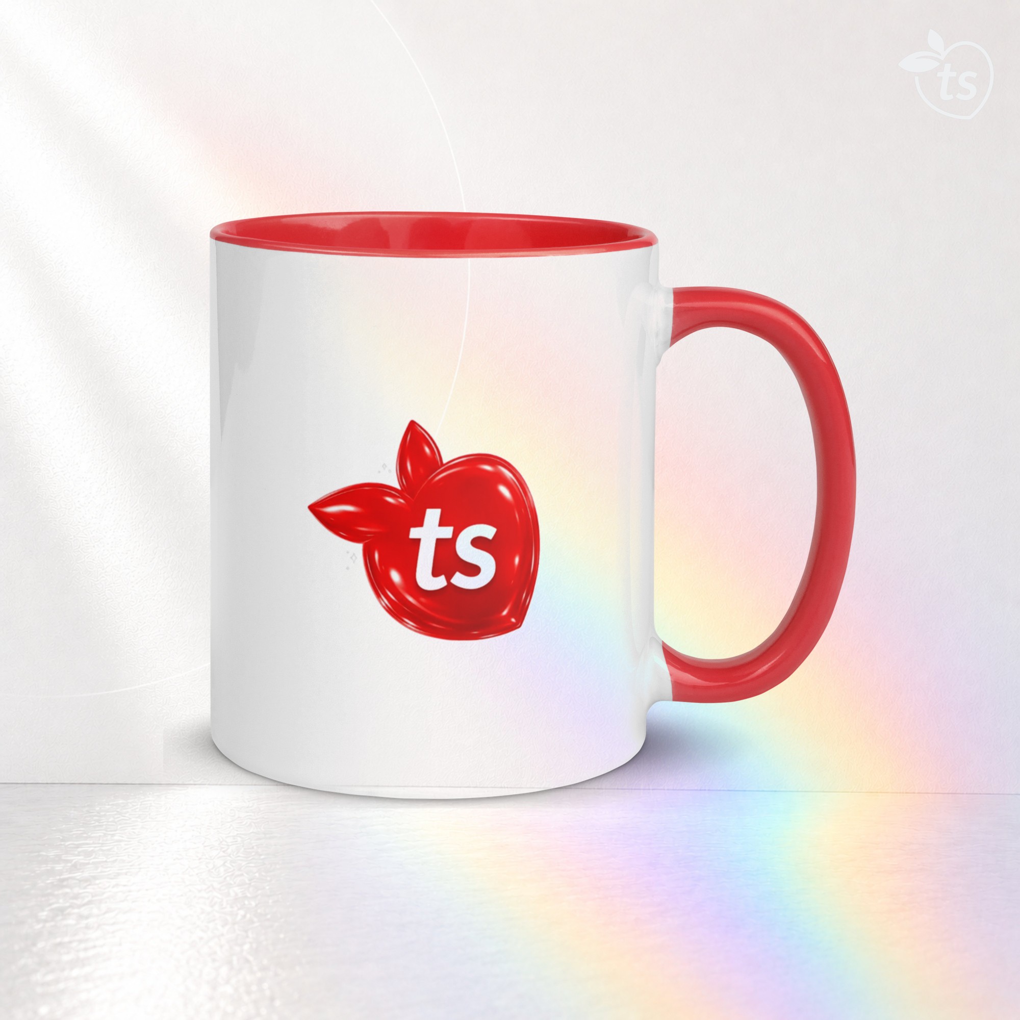 tsgabrielle® • Mug avec intérieur rouge • Céramique • 2 tailles