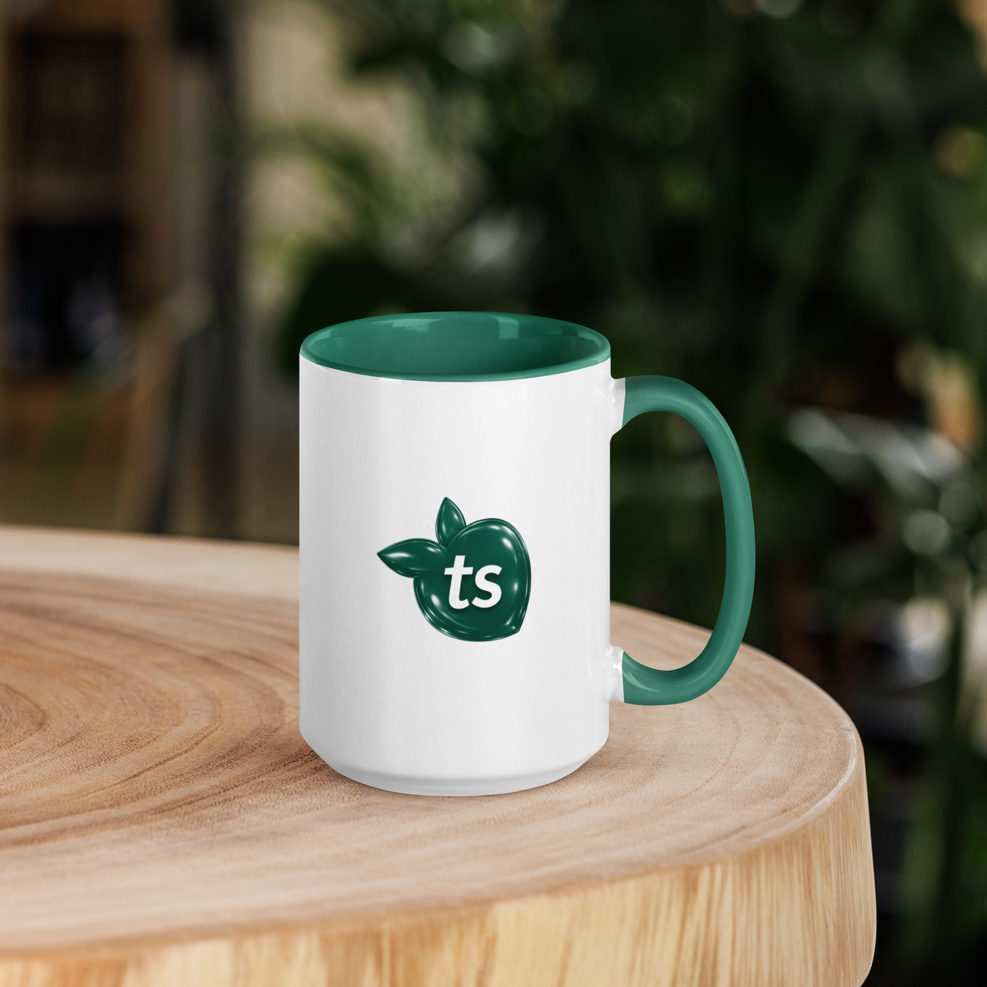 tsgabrielle® • Mug with Color Dark Green Inside • Ceramic • 2 Sizes