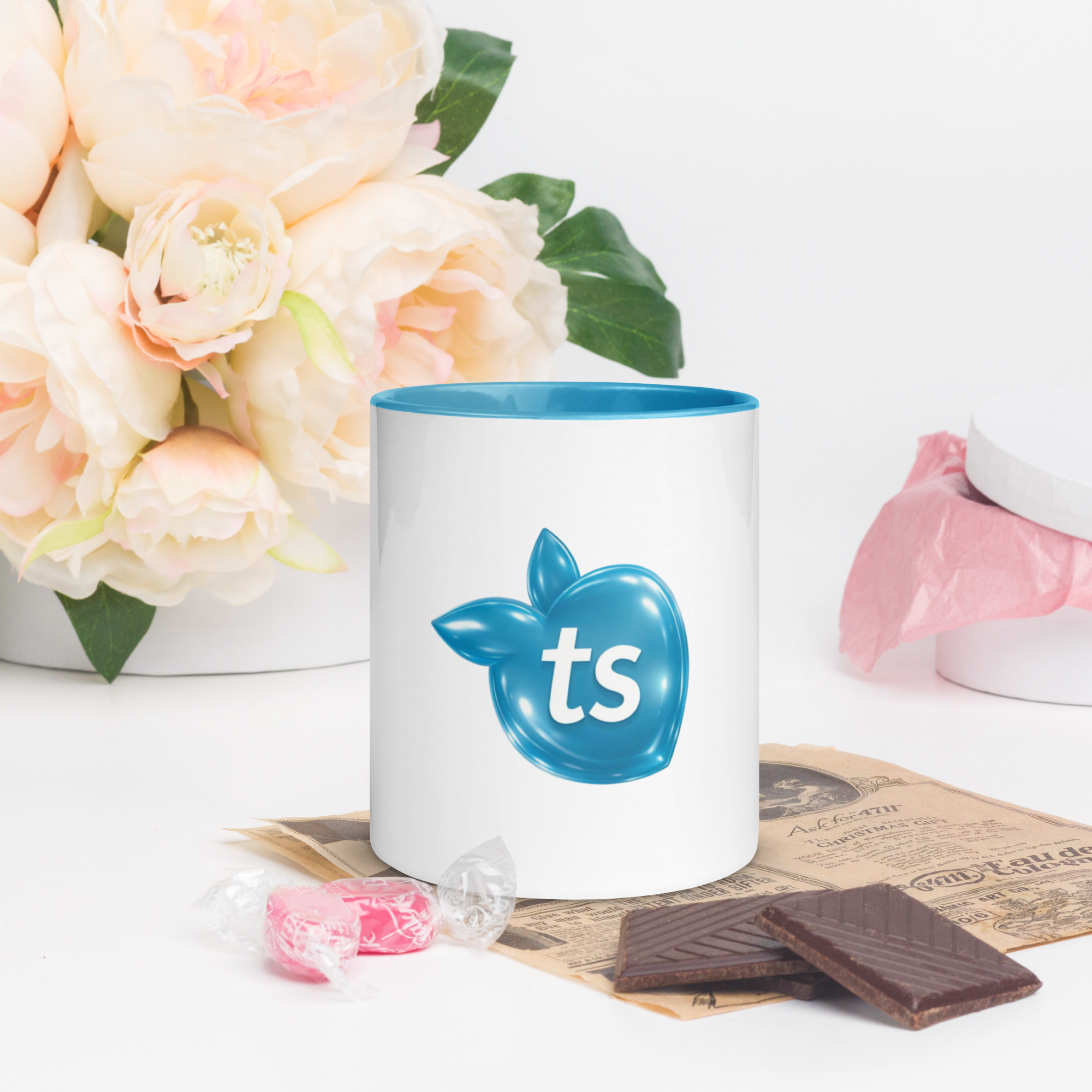 tsgabrielle® • Mug with Color Blue Inside • Ceramic • 2 Sizes - View 8