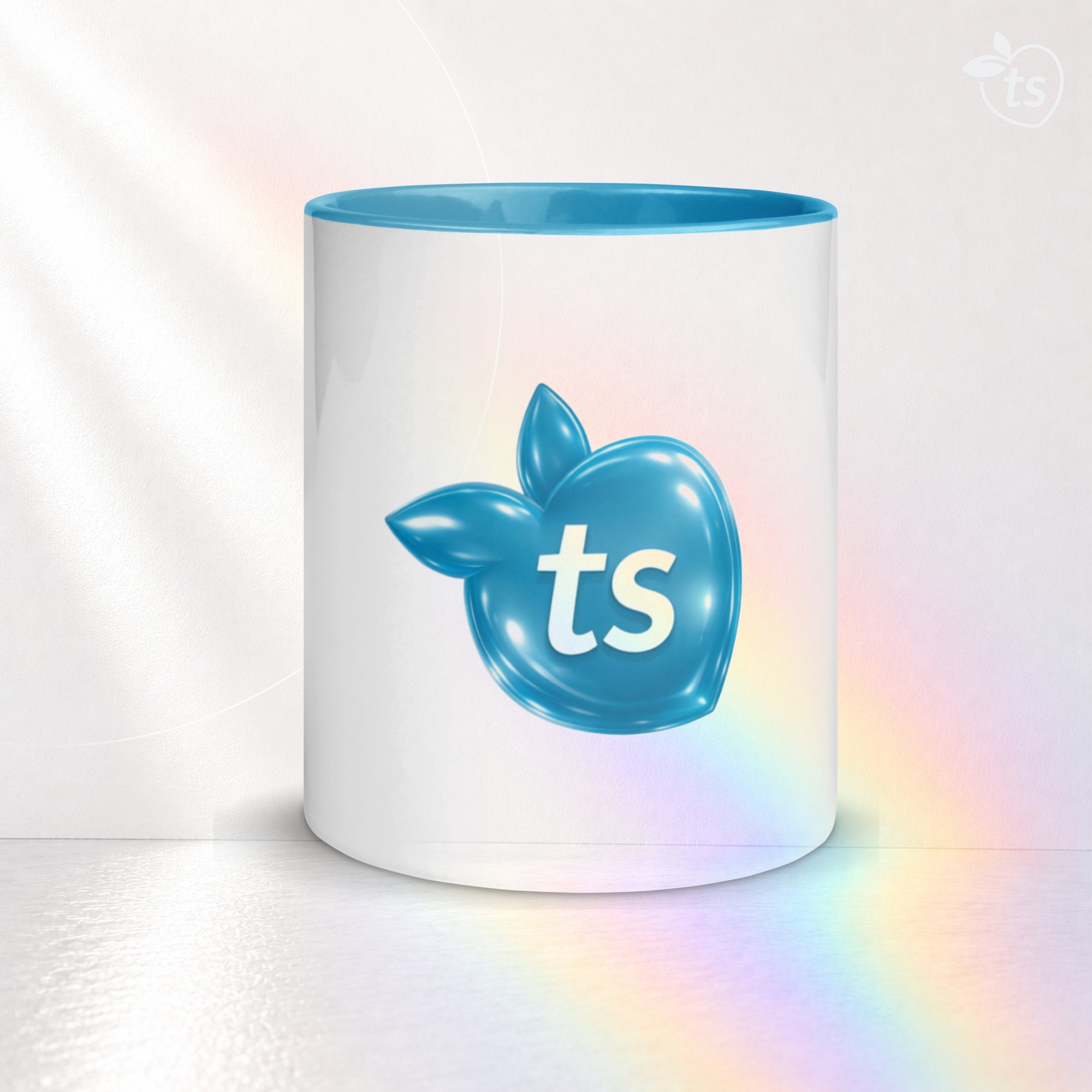 tsgabrielle® • Mug avec intérieur bleu clair • Céramique • 2 tailles